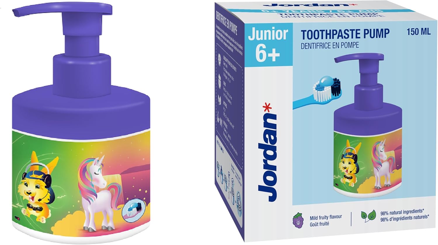 Jordan ® | Junior Toothpaste Pump | Toothpaste on a Pump Dispenser Equivalent to...