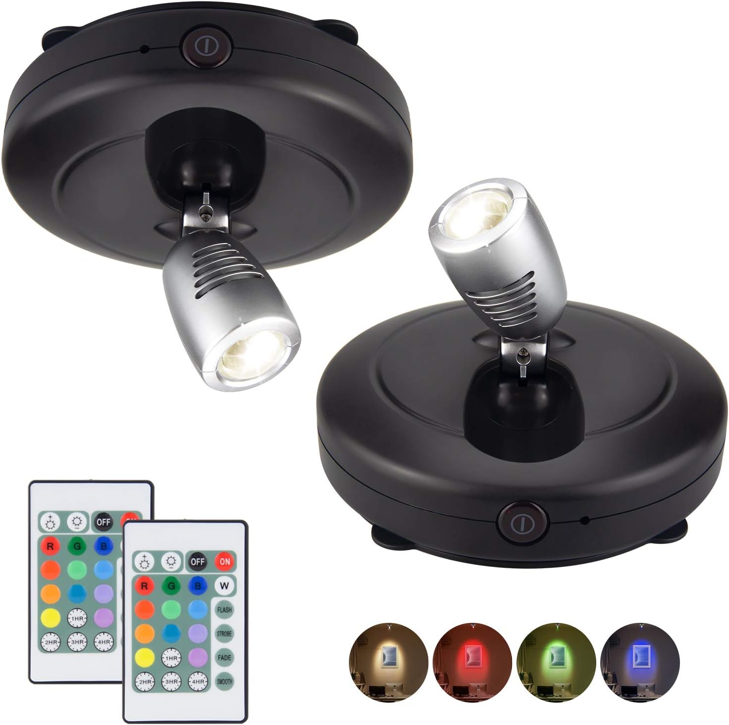 HONWELL Wireless LED Spotlight, Special Battery Operated Ceiling Spotlights with...