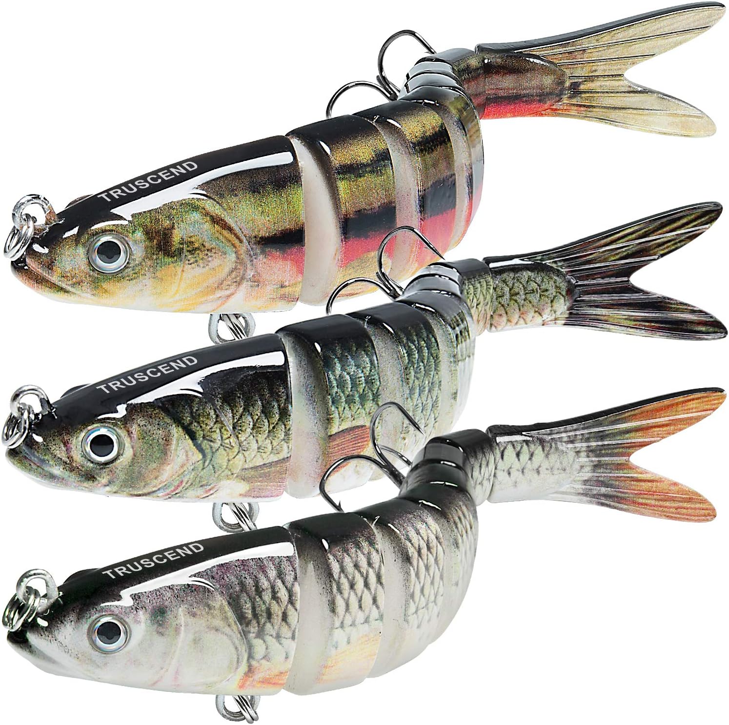 TRUSCEND Fishing Lures for Freshwater and Saltwater, Lifelike Swimbait for Bass...