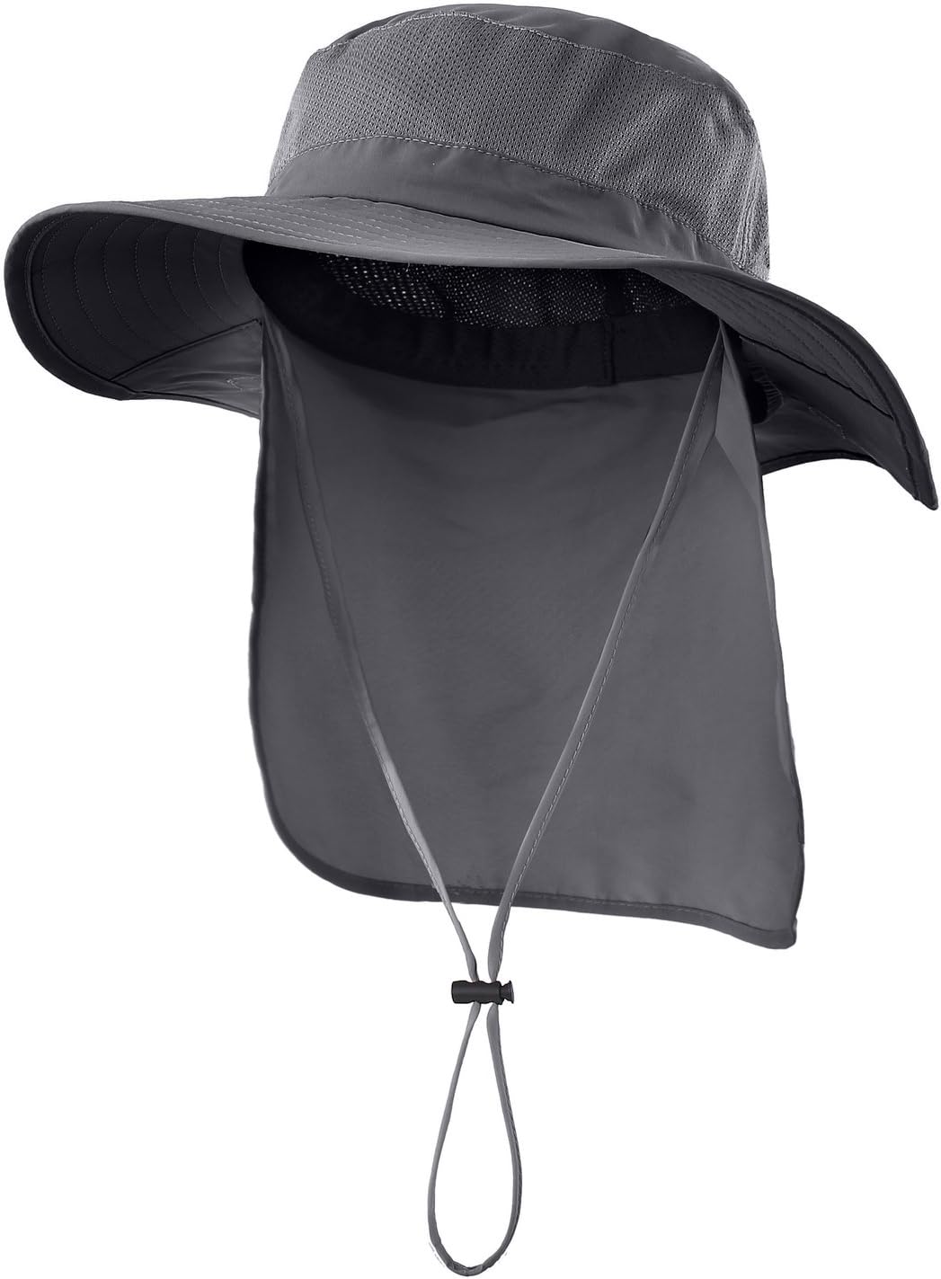 Decentron Outdoor UPF 50+ Mesh Sun Hat Wide Brim Fishing Hat with Neck Flap Hiki...