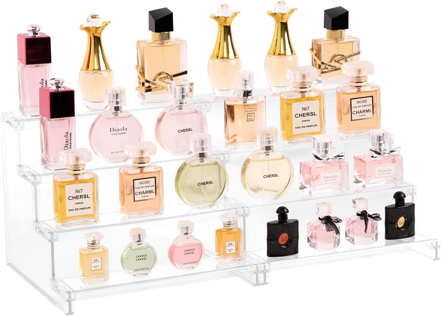 Lifewit 4 Tier Clear Display Risers Stand, Special Perfume Organiser, Innovative...
