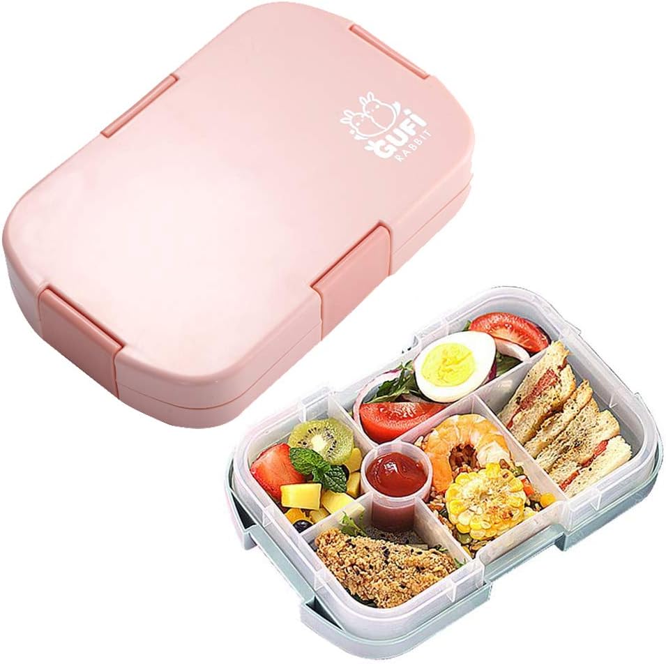 hombrima Kids Lunch Box, Bento Boxes Food Storage Container With 6 Compartments...