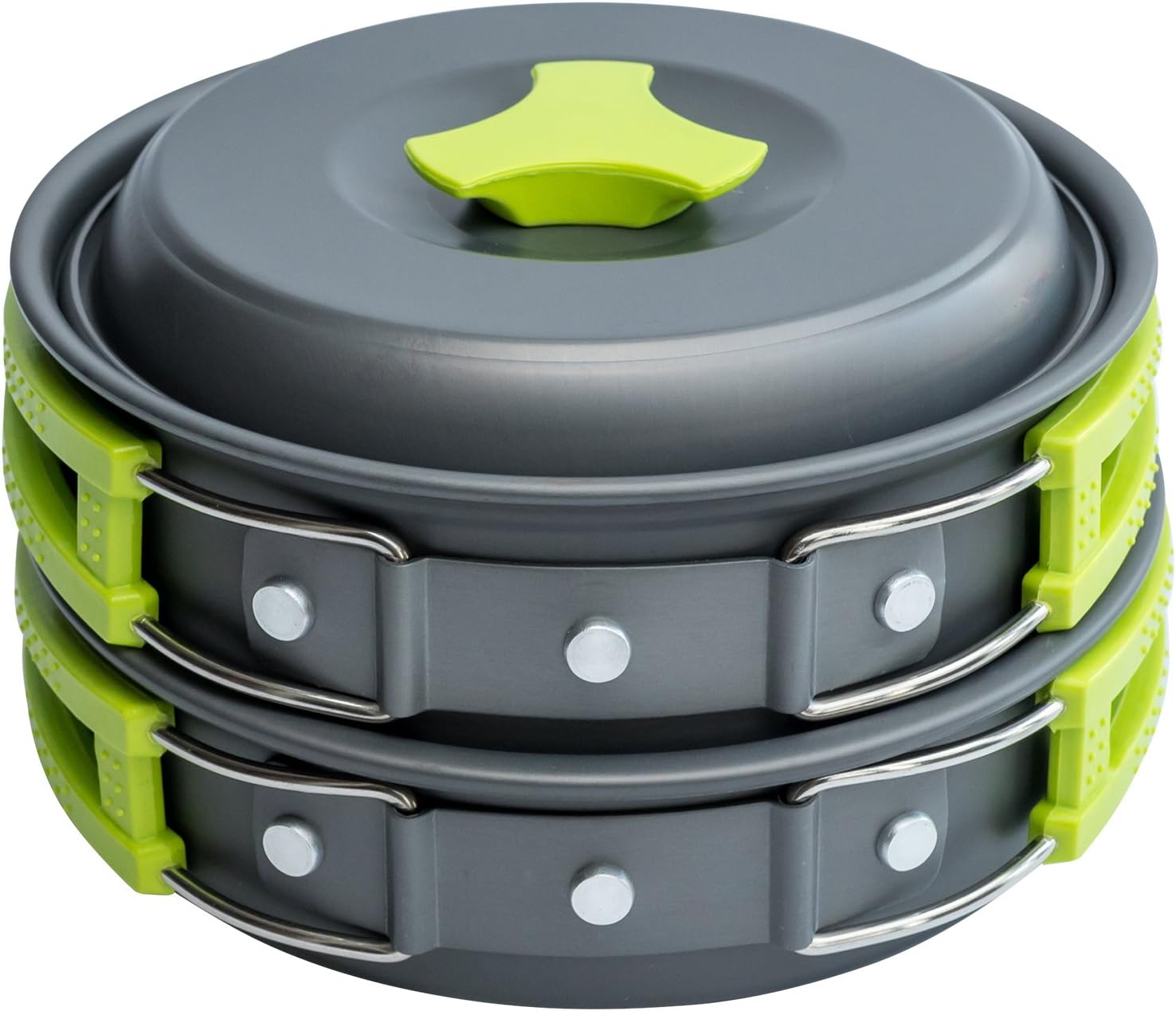 MalloMe Camping Cookware Mess Kit, Camping Cooking Set - Camping Pans and Pots S...