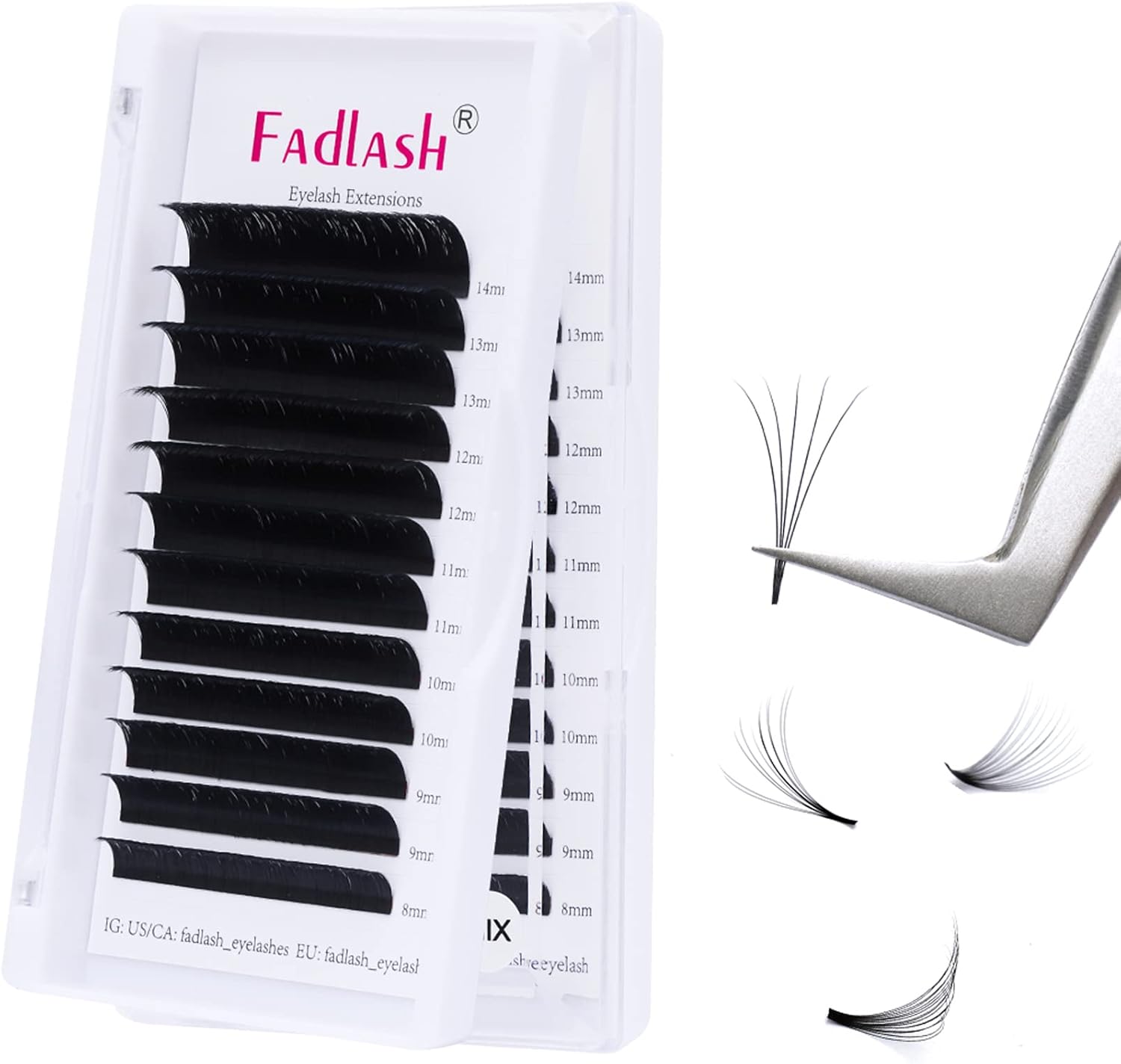 Fadlash Easy Fan Lashes, Special Mixed Length Russian Lashes with Natural Look,...