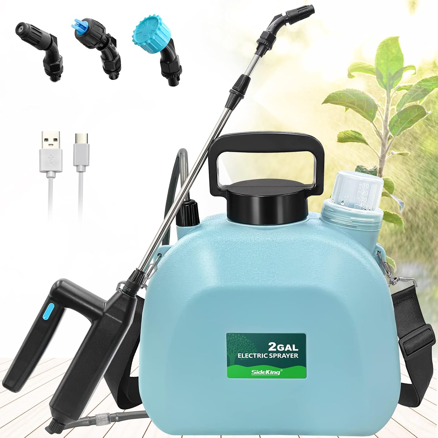 High-Quality Battery Powered Garden Sprayer, Best 2 Gallon Electric Sprayer, Uni...