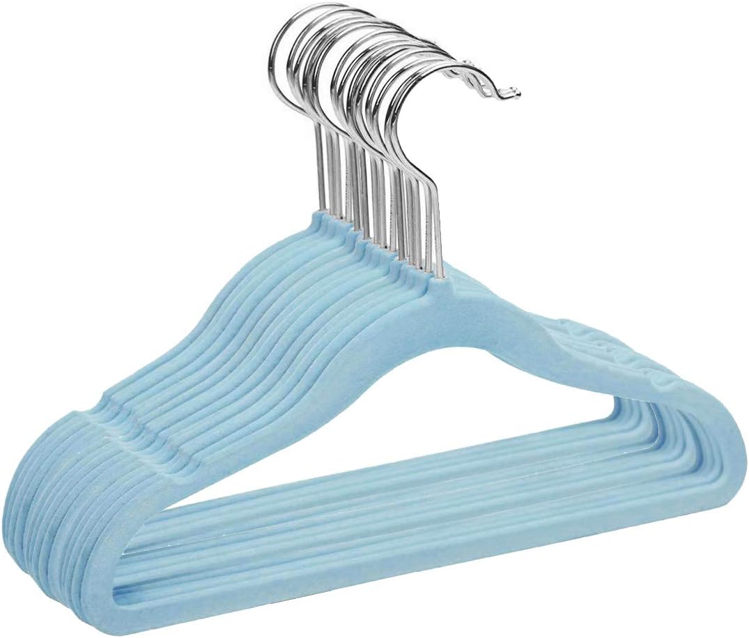 LEMEGA Baby Velvet Hangers, Kids Coat Hangers Ultra Thin Space Saving Non-Slip C...
