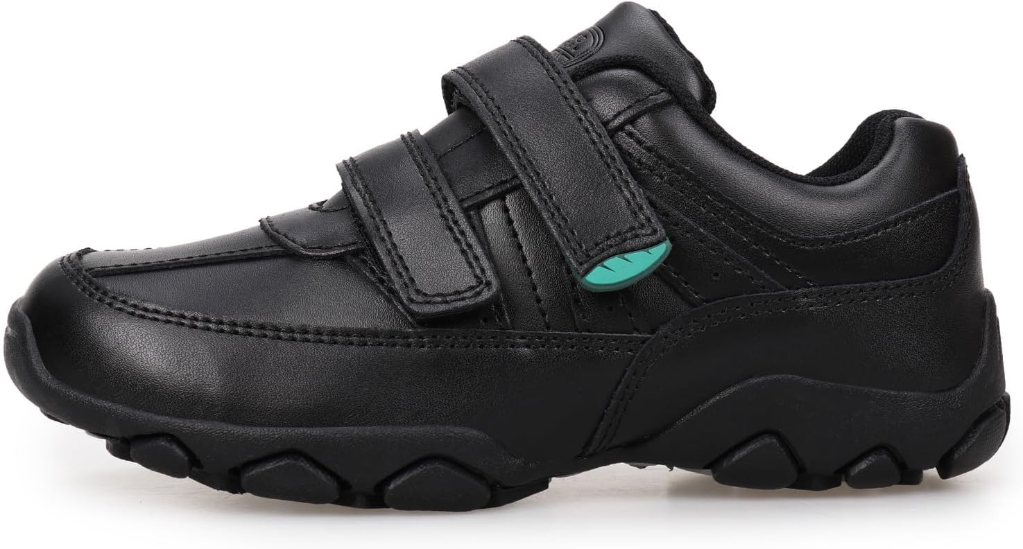 Boys School Shoes Classic Black Leather Shoes Size 12.5uk Little Kids-6.5uk Big...
