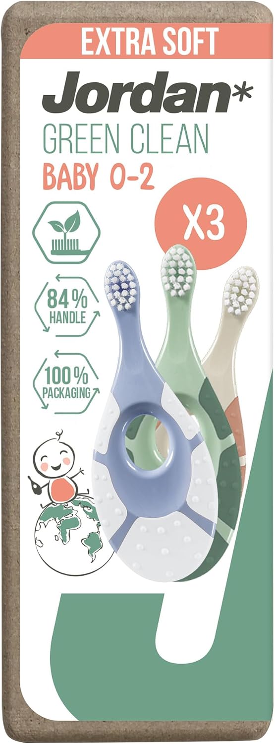 Jordan Toddler Toothbrush, Special Baby Toothbrush Sustainable for Ages 0-2, Bio...