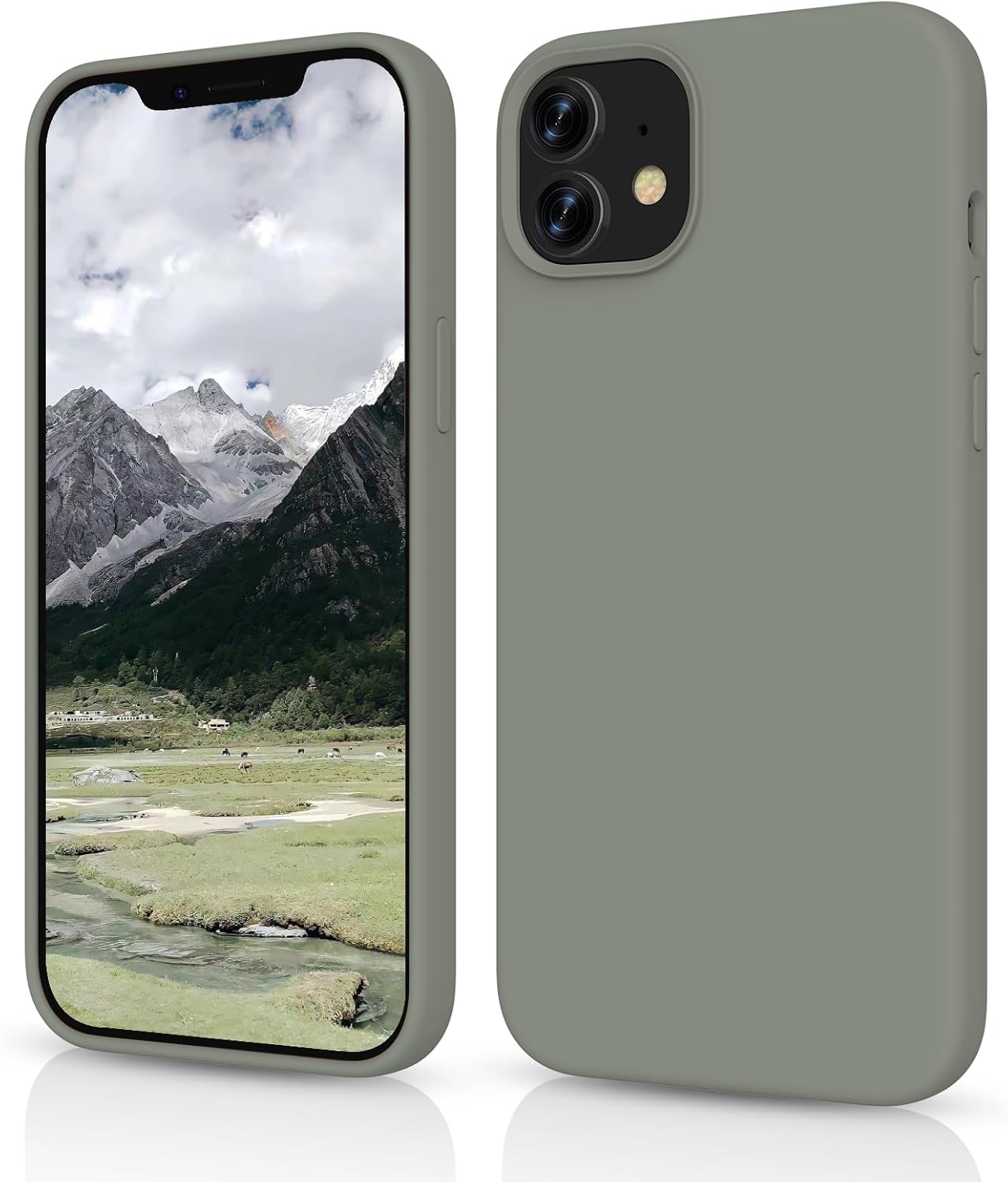 OitiYaa Silicone Case Compatible with iPhone 12/12 Pro Case 6.1 inch, Soft Ultra...