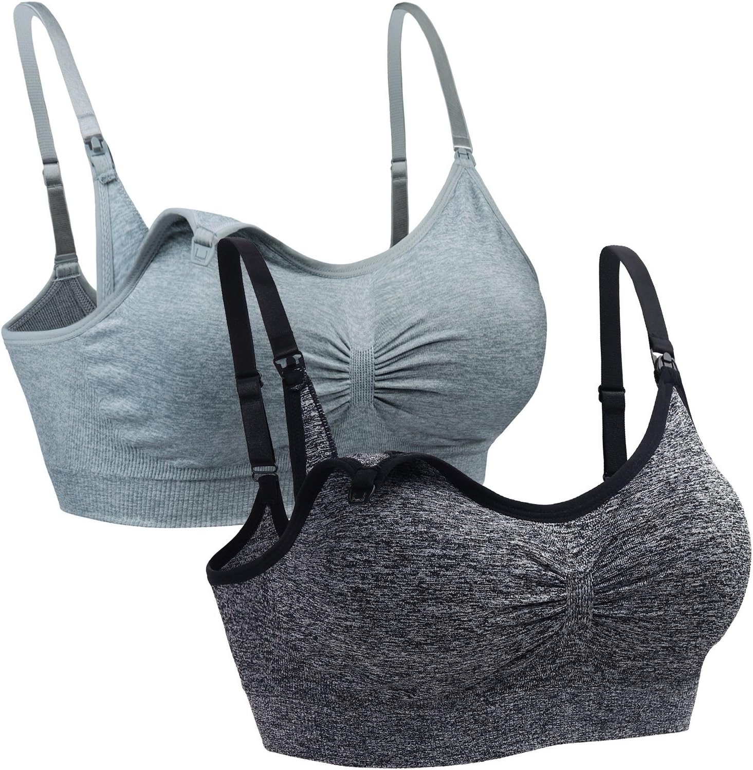 Suekaphin 2PACK Nursing Maternity Bra for pregnancy women breastfeeding comforta...