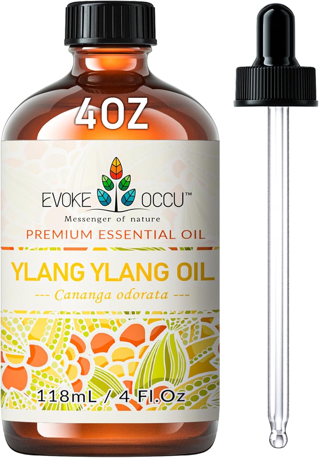 EVOKE OCCU Ylang Ylang Essential Oil 4 Oz, Pure Ylang Ylang Oil for Skin Hair Ar...