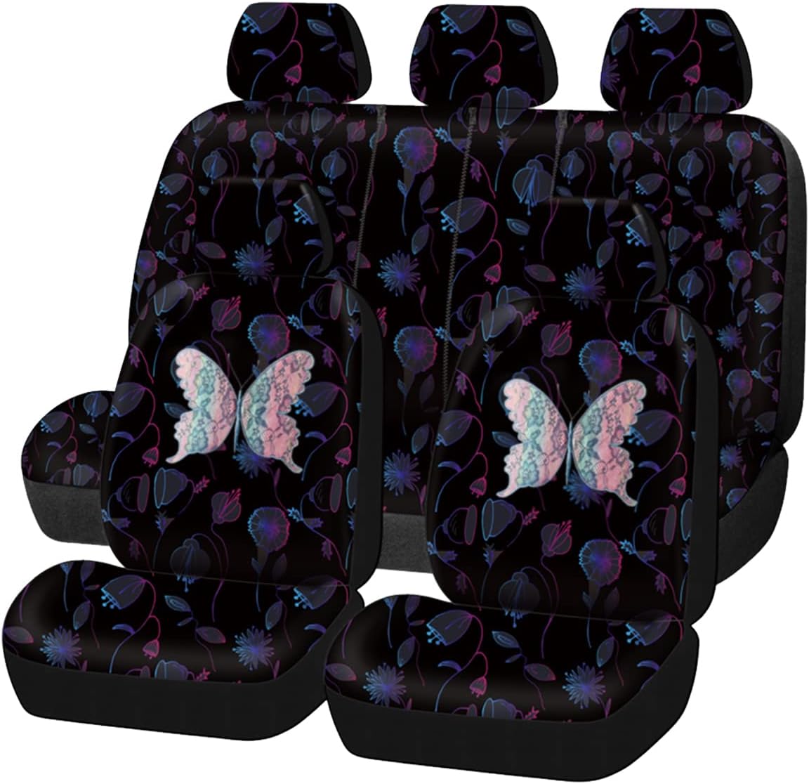 Flying Banner Butterfly Car Seat Covers, Special Full Set for Fashionable Univer...