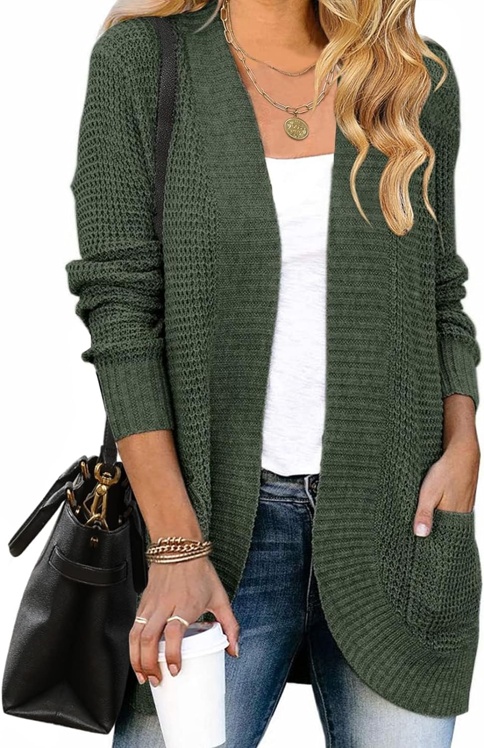 ZESICA Women's Cardigan Sweater, Special Open Front Lightweight Soft Knit Cardig...