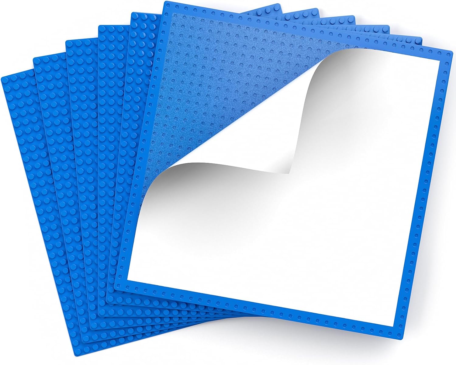 Classic Baseplates, Special Peel and Stick Base Plates for Building Bricks, Comp...