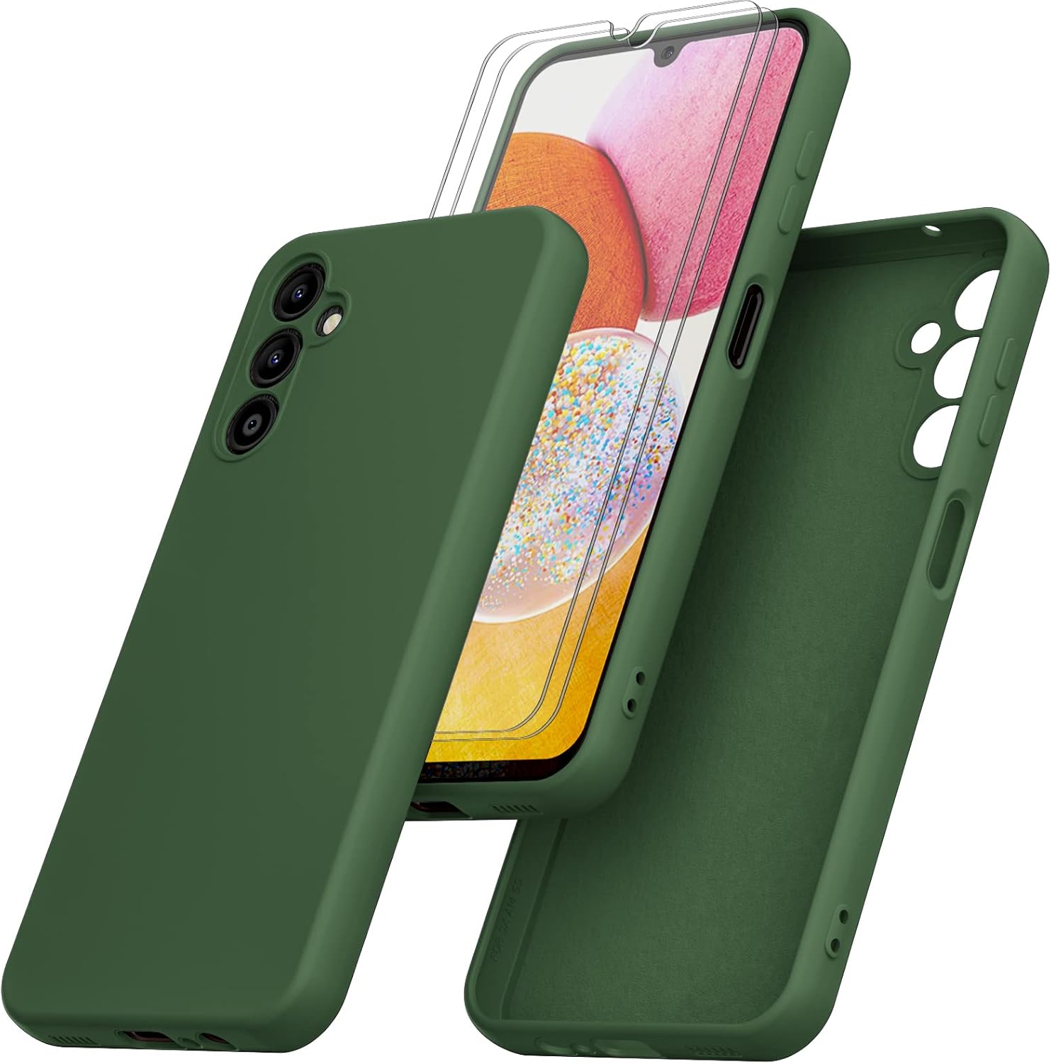 Giolus Case for Samsung Galaxy A14 4G / 5G Case Silicone with 2 Pack Screen Prot...