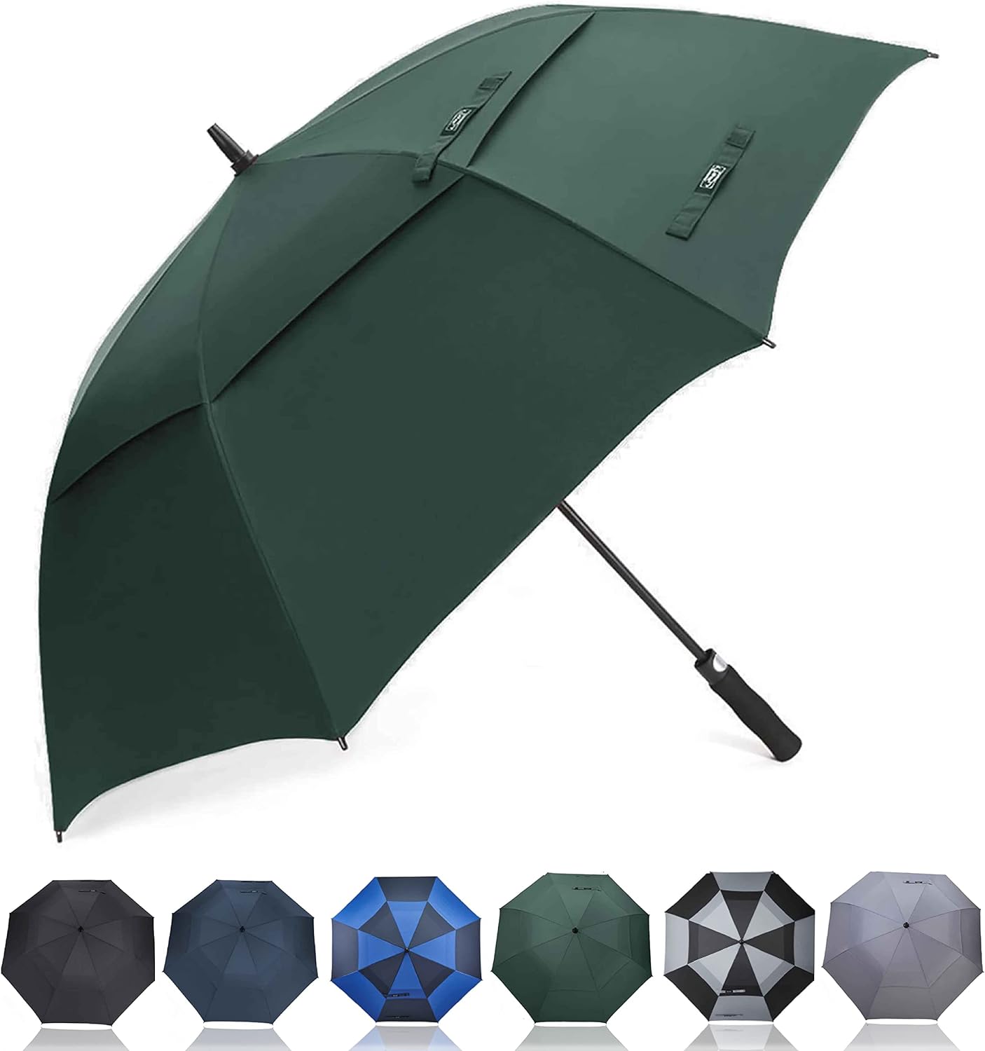 G4Free 55/63/69/72/80 Inch Golf Umbrella Windproof Double Canopy Extra Large Ove...