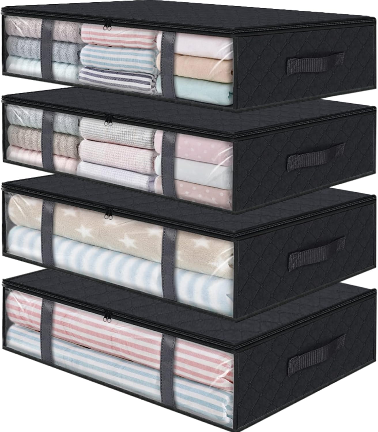 StorageRight Storage Bins Clothes Storage, Foldable Blanket Storage Bags, Under...
