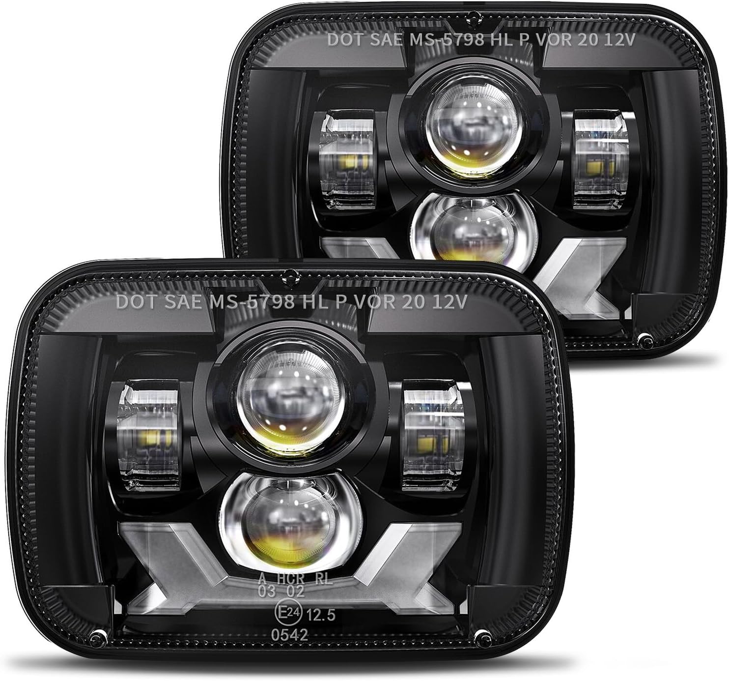 HWSTAR 2022 180W 1000% Bright H6054 5x7 7x6 Led Headlights Compatible with Jeep...