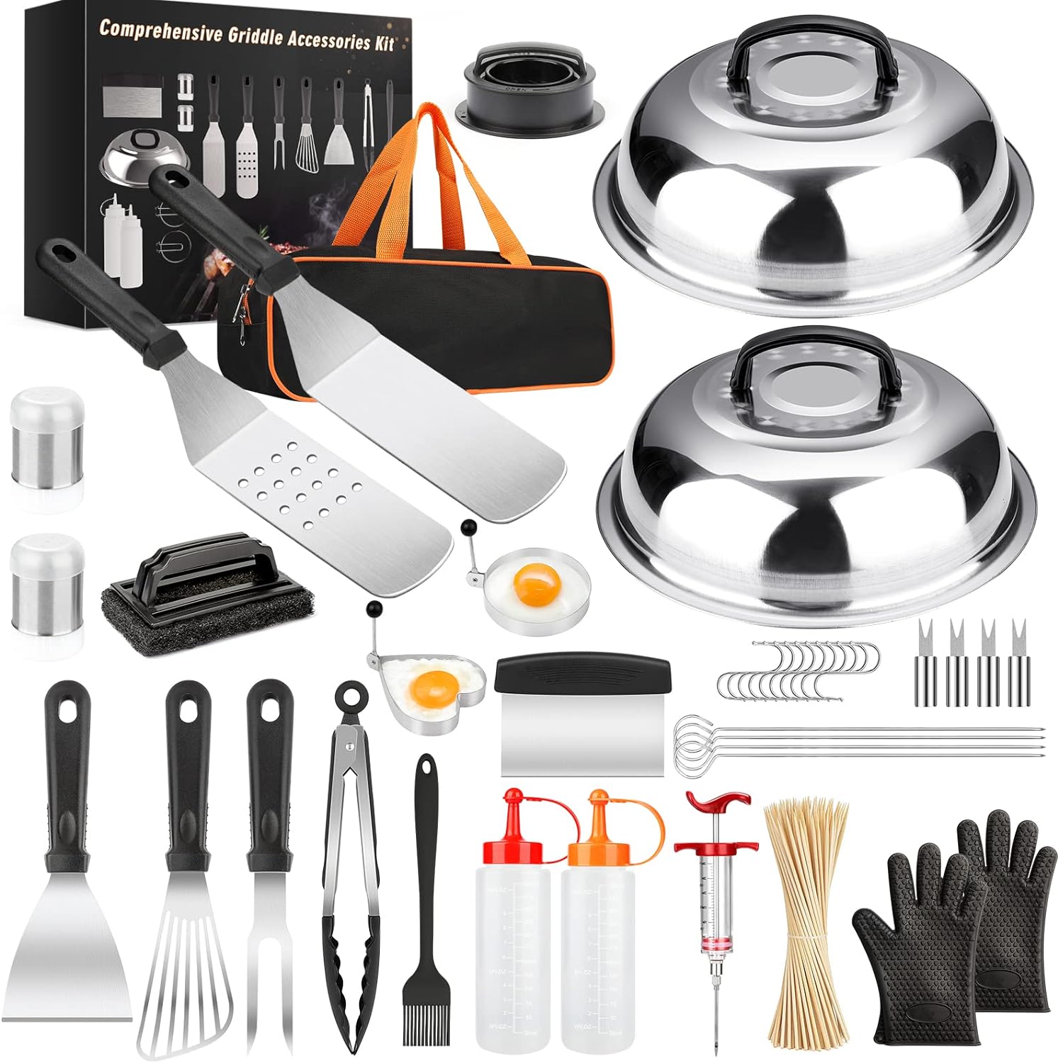 Griddle Accessories Kit, Unique 140 Pcs Griddle Grill Tools Set for Blackstone a...
