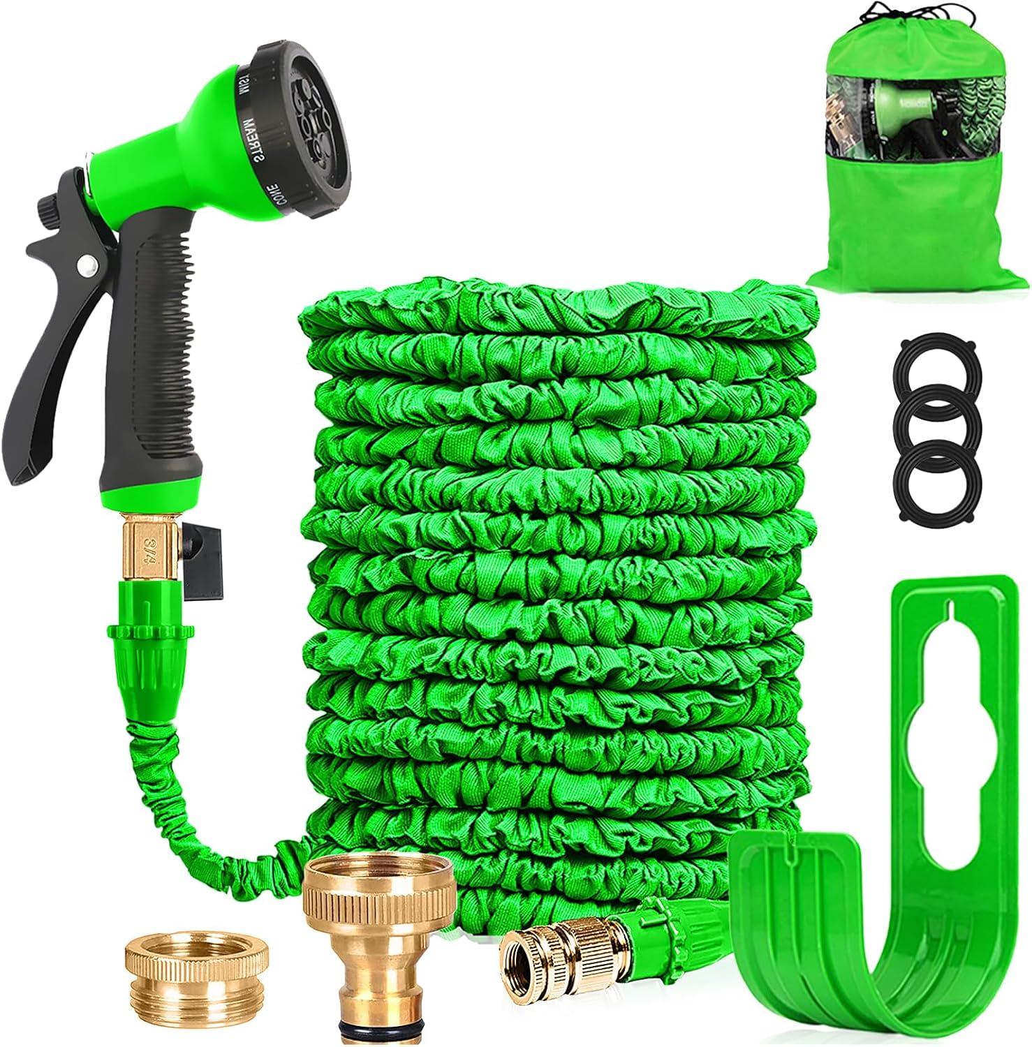 HOMOZE Hose Pipe Expandable Garden Hose Pipe 100FT Expanding Flexible Hosepipe w...