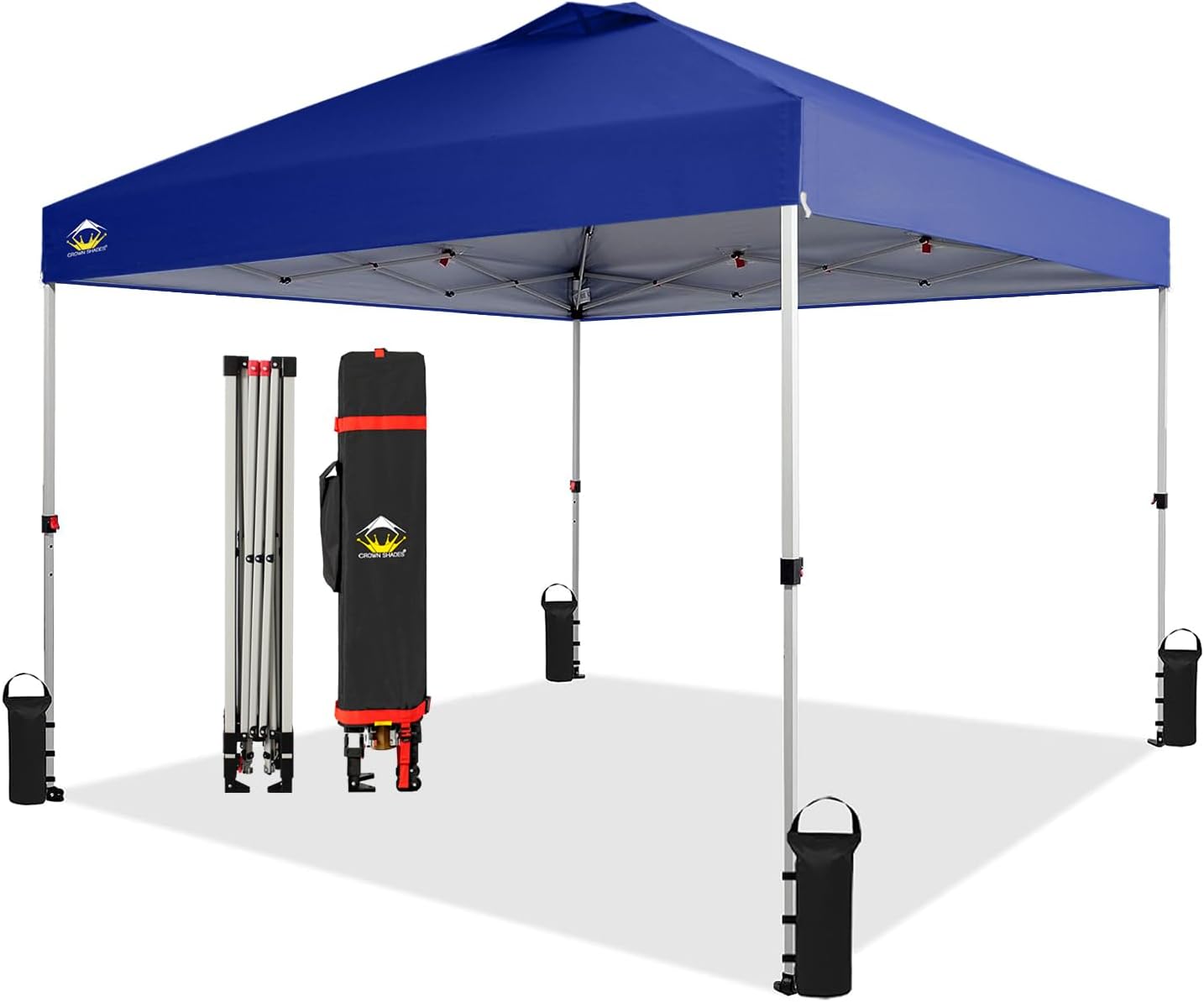 Top Quality CROWN SHADES 10x10 Pop Up Canopy, Special Beach Tent with One Push S...