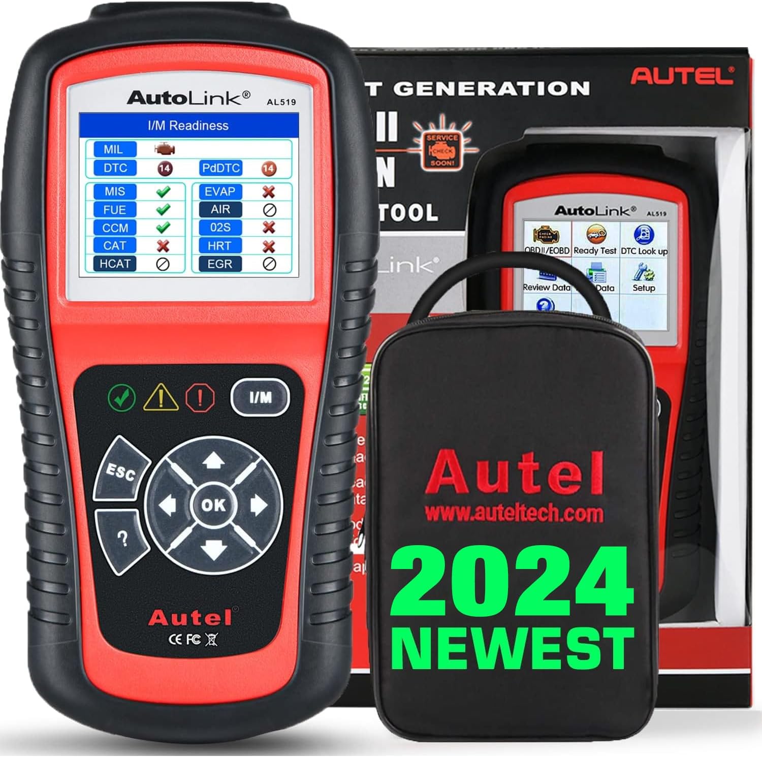 Autel AutoLink AL519 OBD2 Scanner Enhanced Mode 6 Car Diagnostic Tool Check Engi...