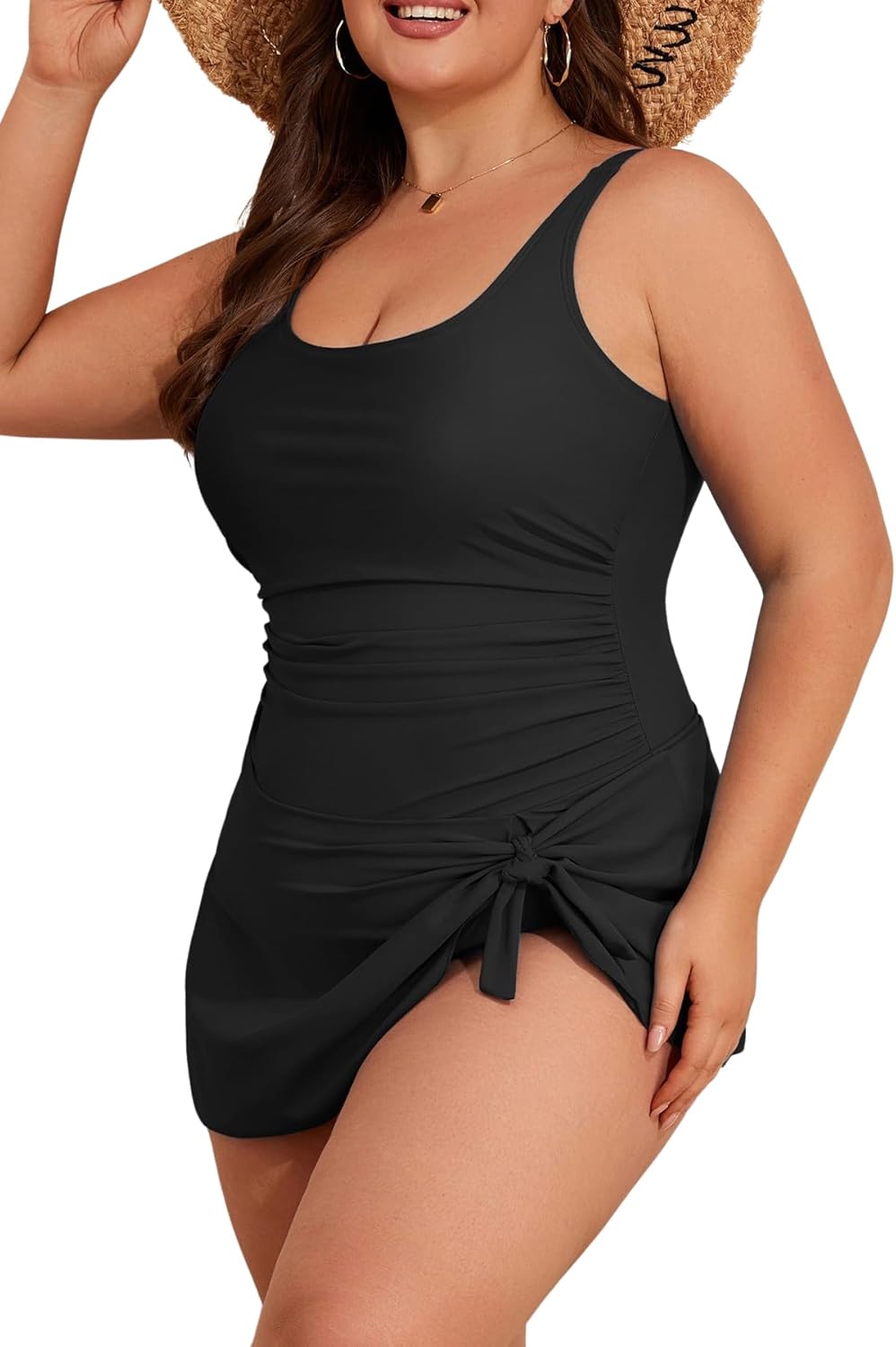 Eomenie Plus Size Swimdress for Women One Piece Swimsuit Tummy Control Swim Dres...