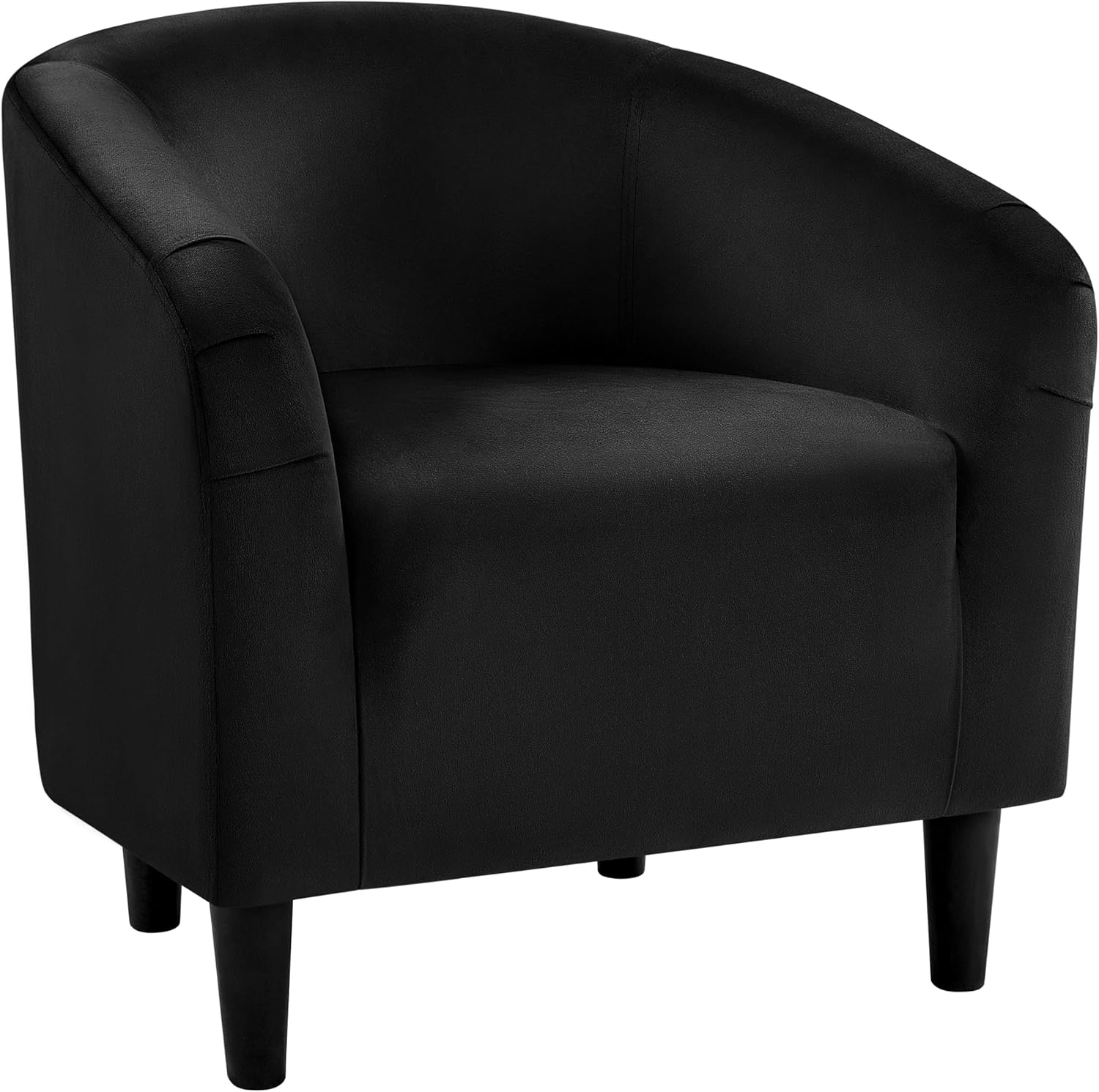 Yaheetech Barrel Chair, Special Modern Accent Chair, Comfy Velvet Armchair, Uniq...