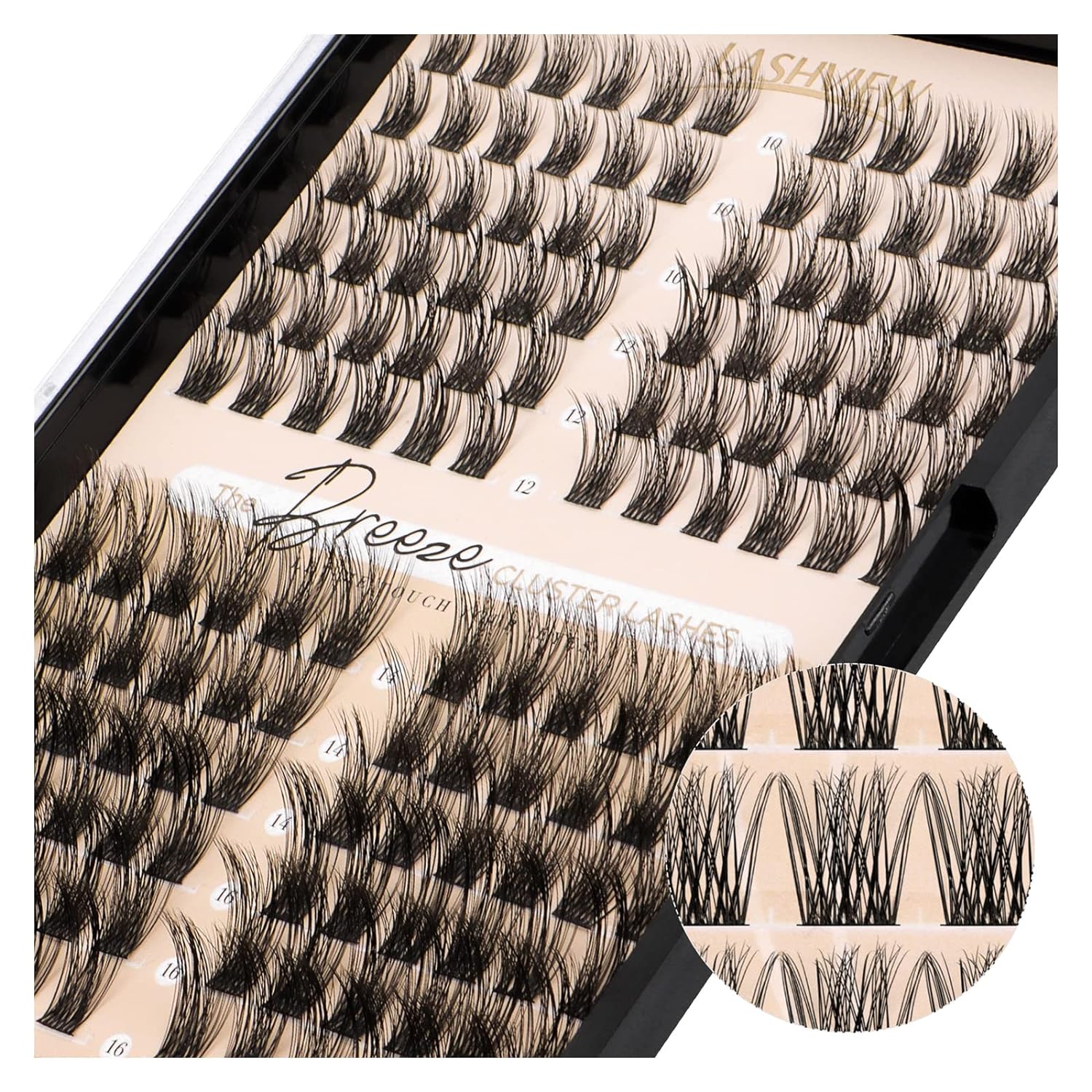 LASHVIEW Lash Clusters, Special DIY Cluster Eyelash Extensions, High-Quality Reu...