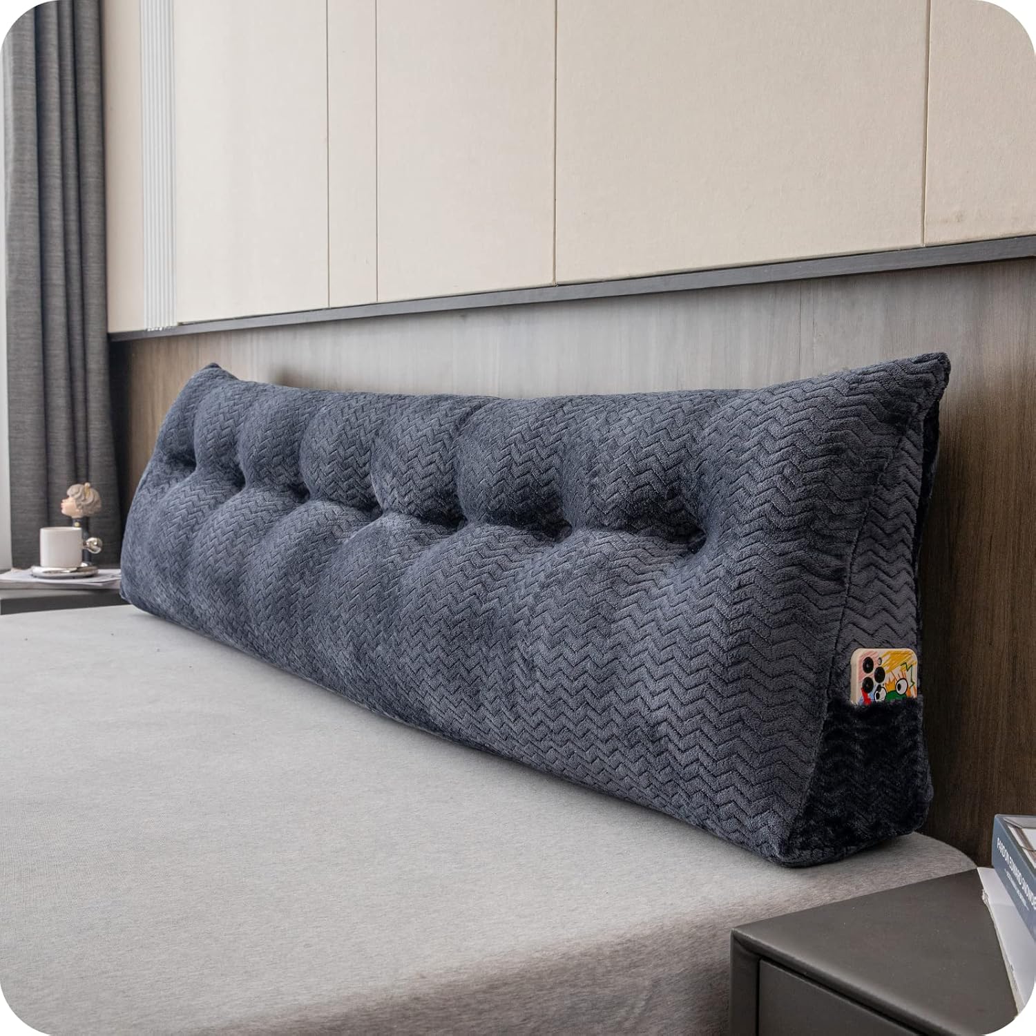 Large Bolster Triangular Headboard Wedge Backrest Positioning Support Bed Rest R...