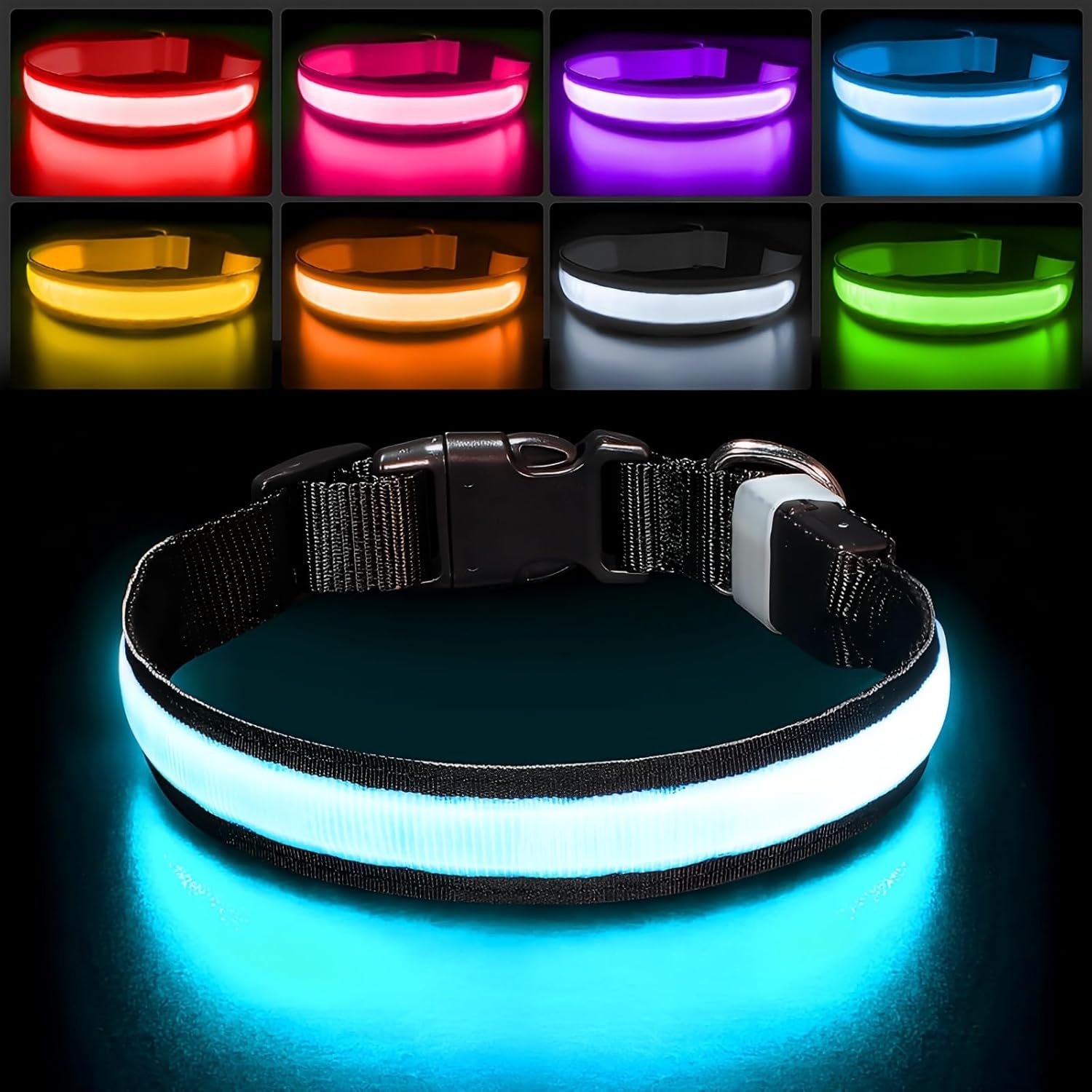 PcEoTllar Light Up Dog Collar, Lighted Dog Collar...