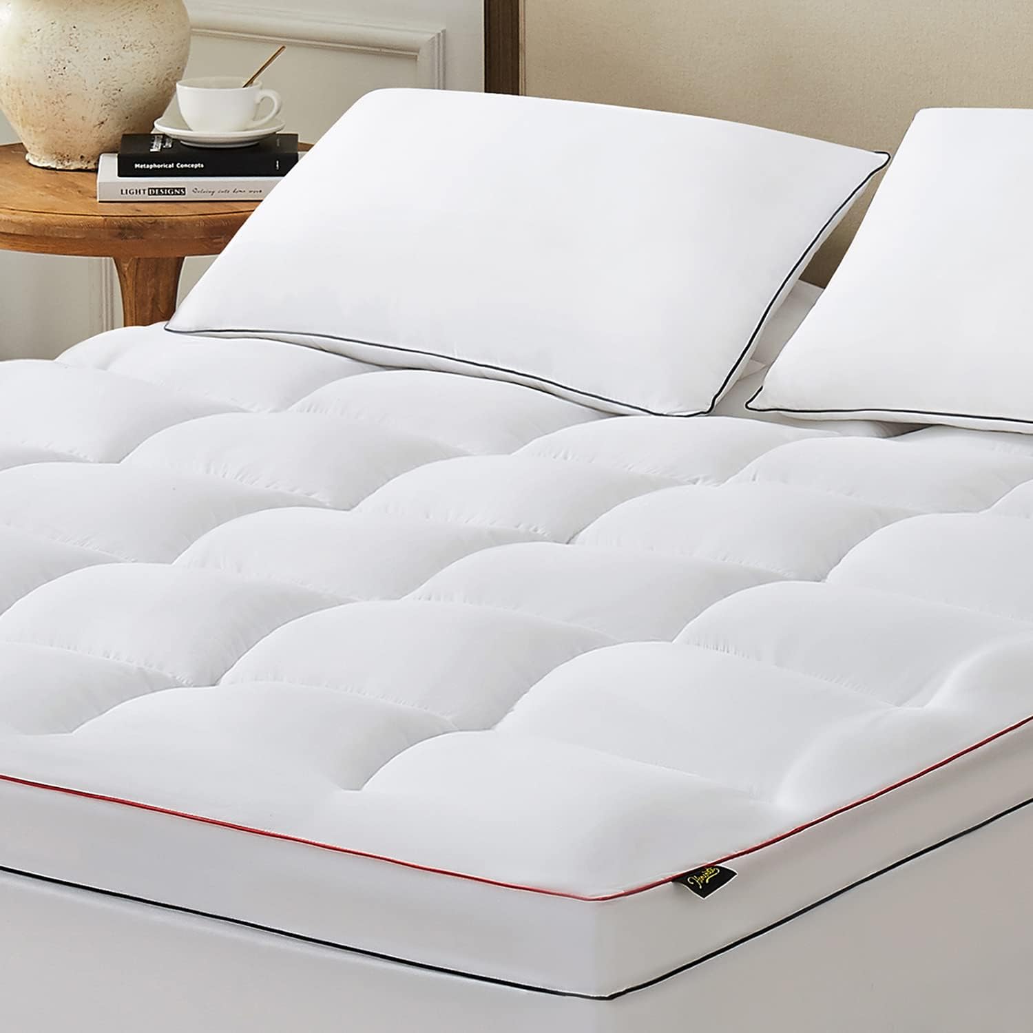 Homemate Queen Mattress Topper, 1800TC Cooling Mattress Pad Cover for Deep Sleep...