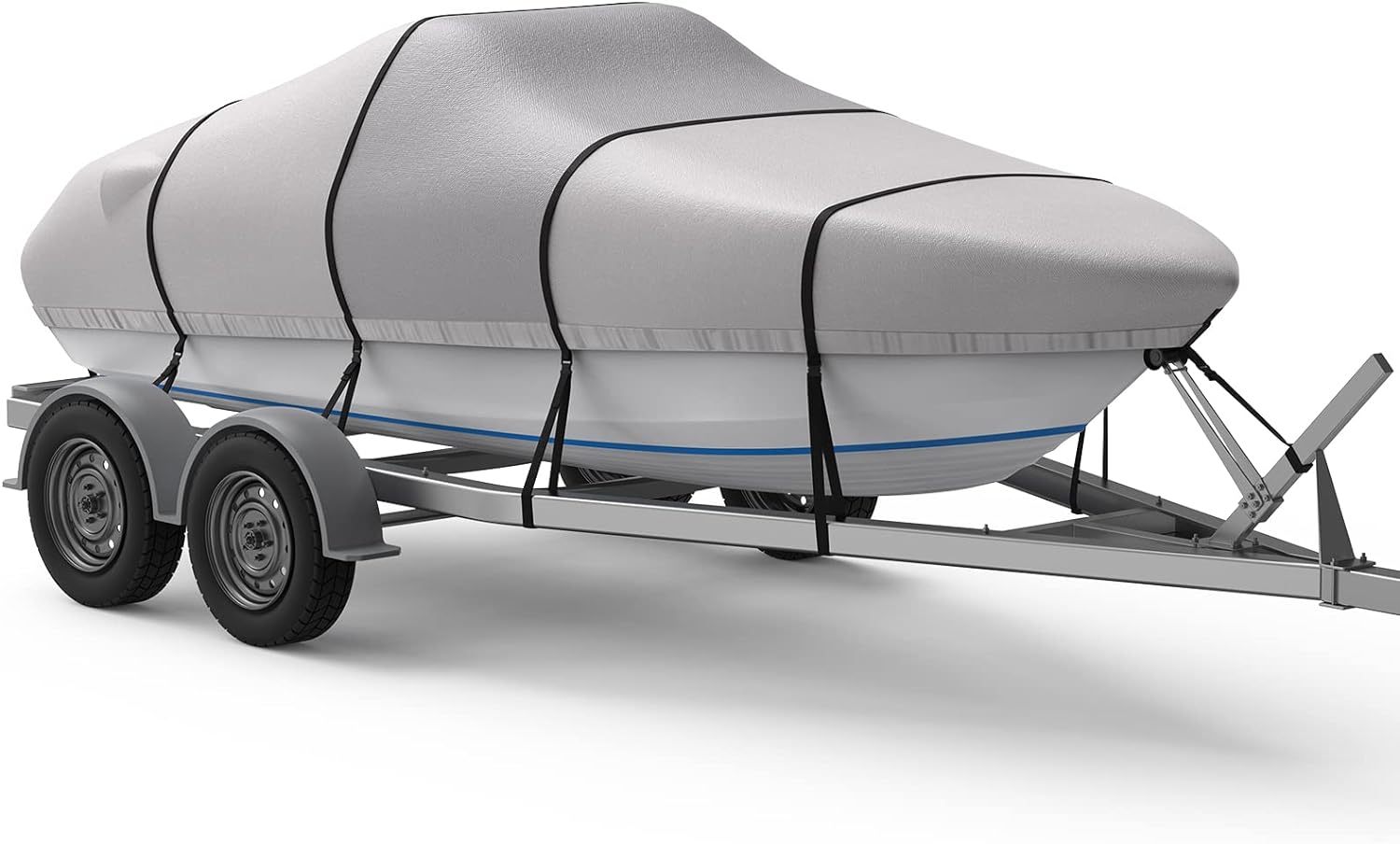 RVMasking Middle 1200D Reinforced Boat Cover with Storage Bag Trailerable Marine...