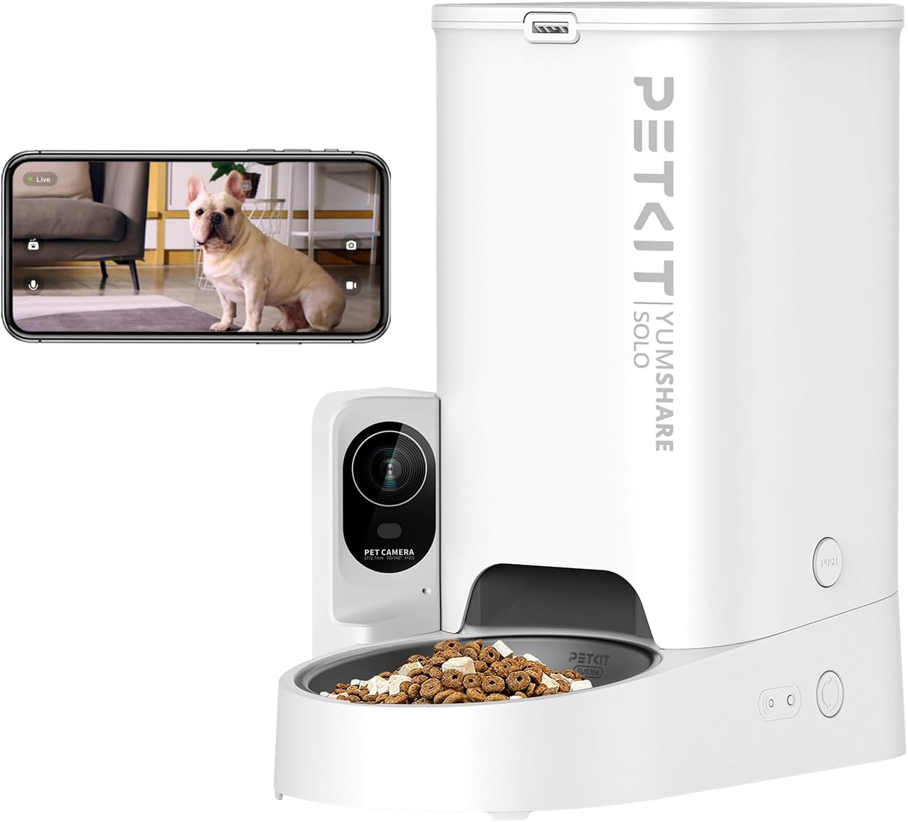 PETKIT Automatic Cat Feeder with Camera, 1080P HD Video with Night Vision, 2-Way...
