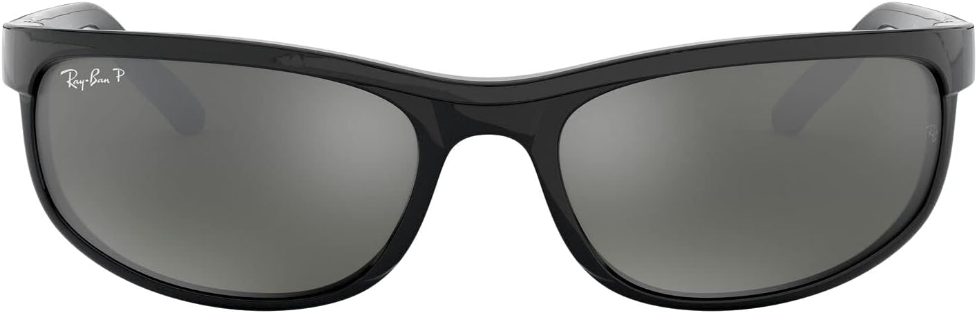Ray-Ban Men's Rb2027 Predator 2 Rectangular Sunglasses Black/Polarized Dark Grey...