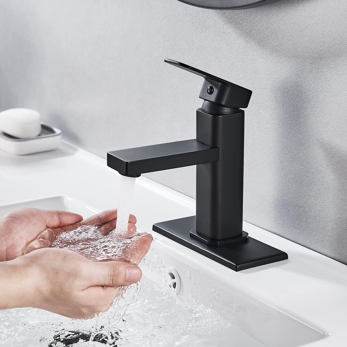 VOTON Black Bathroom Faucet, Special Single Handle Faucet, Innovative Sink Fauce...