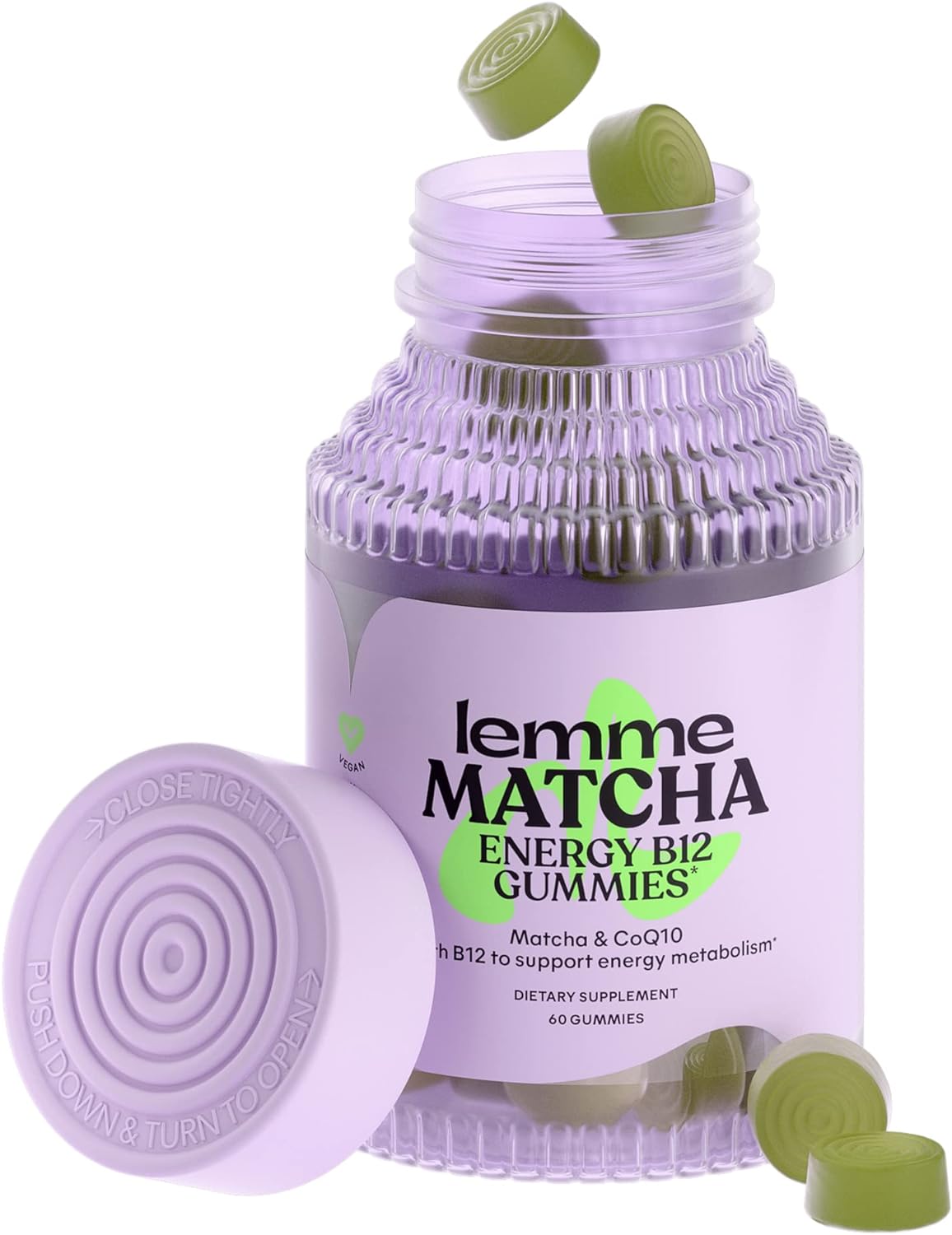 Lemme Matcha Superfood Energy Gummies, Special Gummies with Organic Matcha Green...