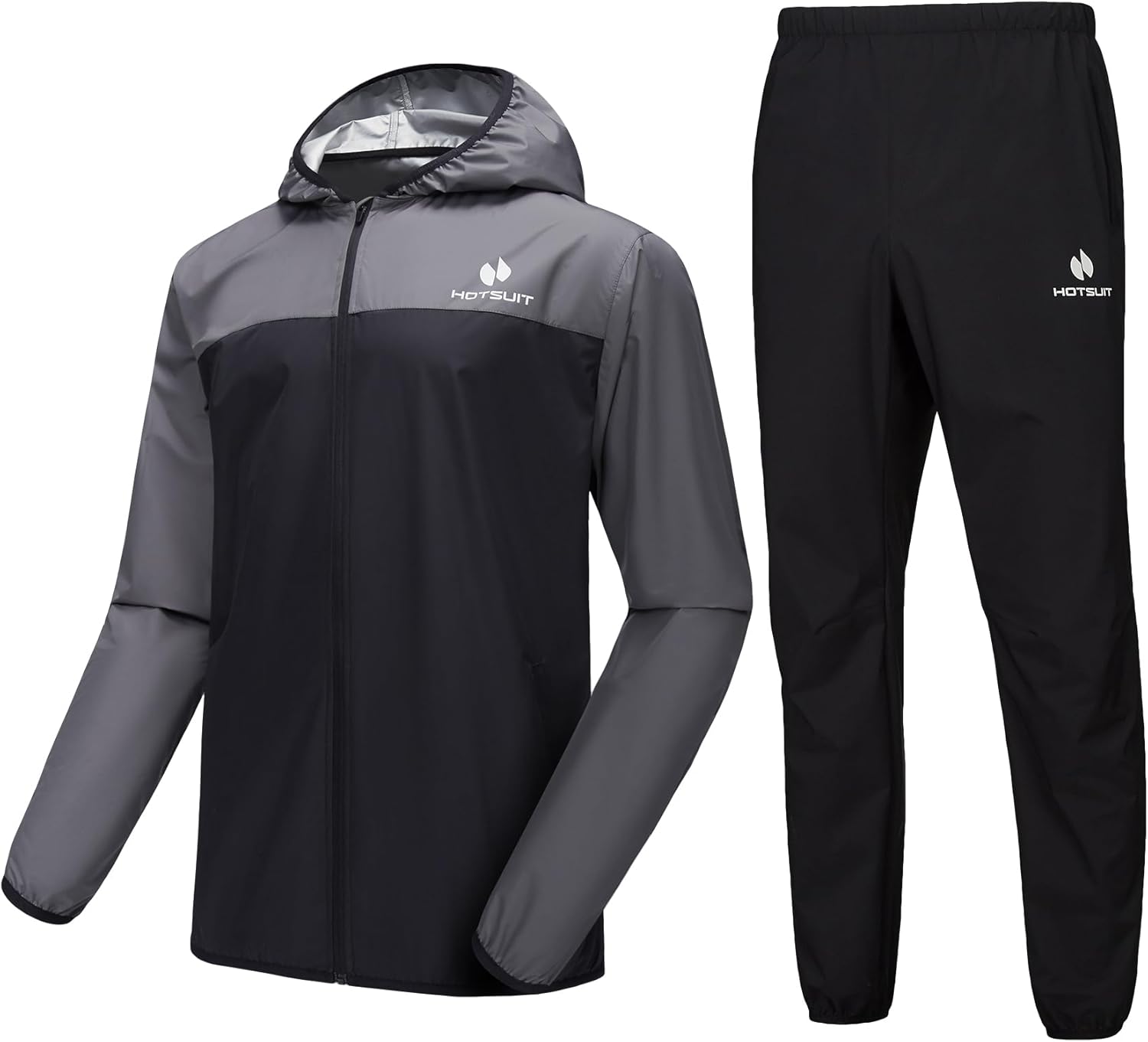 HOTSUIT Sauna Suit for Men Sweat Suits Gym Workout Exercise Sauna Jacket Pant Fu...