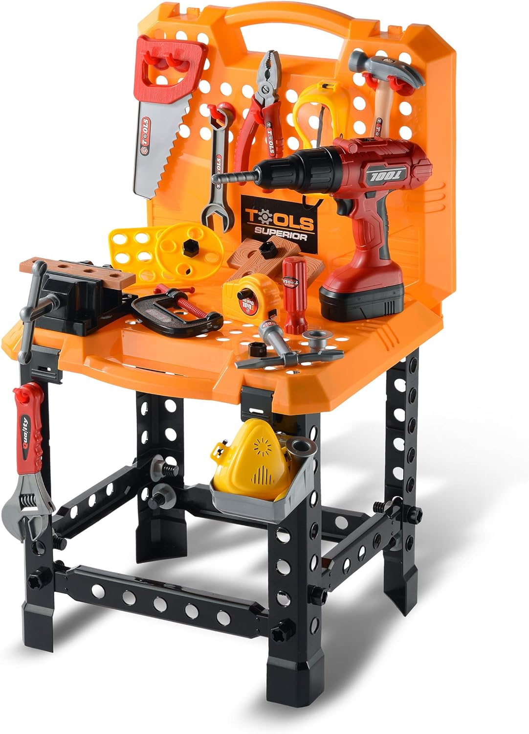 Toy Choi's 82pcs Kids Tool Bench Toy for Age 2-4 - STEM Construction Kid Tool Se...