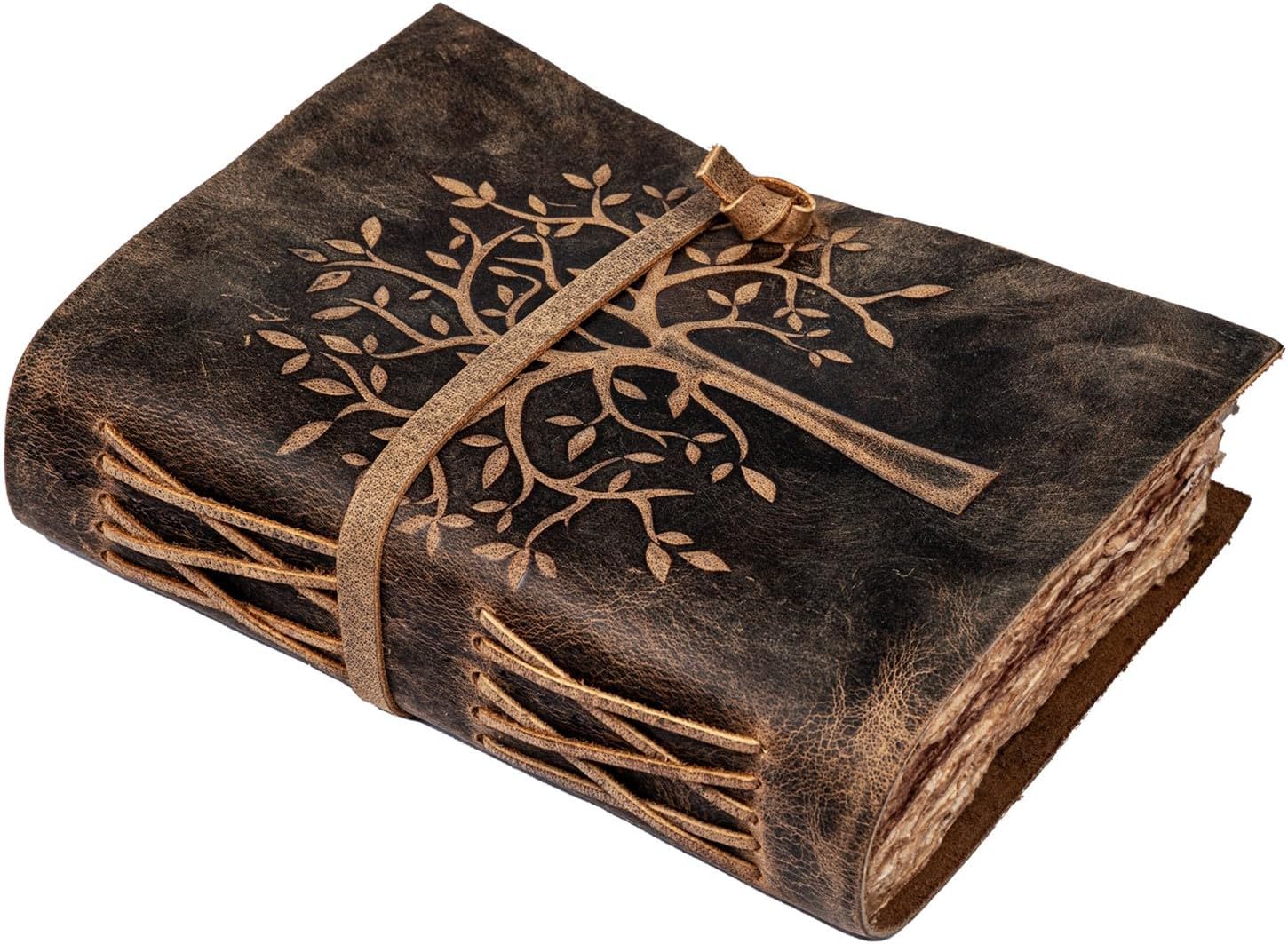 LEATHER VILLAGE Tree of Life Journal, Special Leather Bound Journal for Women, U...