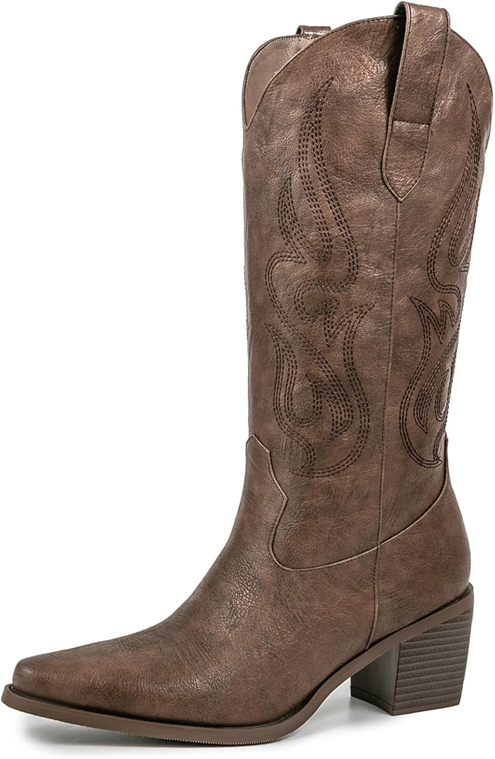 Pasuot Cowboy Boots for Women - Cowgirl Western Mid Calf Boots with Embroidery,...