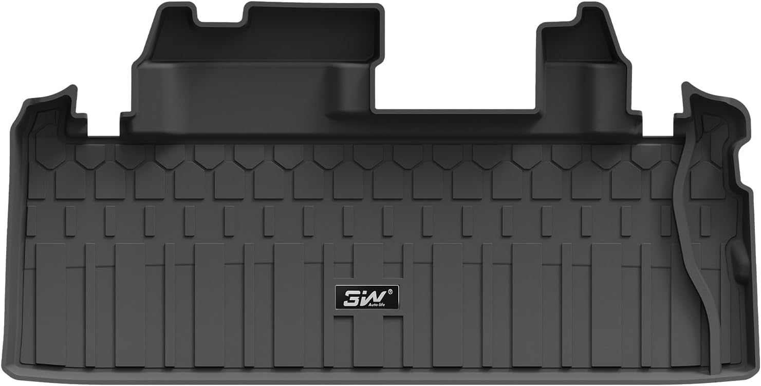 3W Cargo Liner, Special TPE All Weather Custom Fit Trunk Mat for 2021-2024 Toyot...