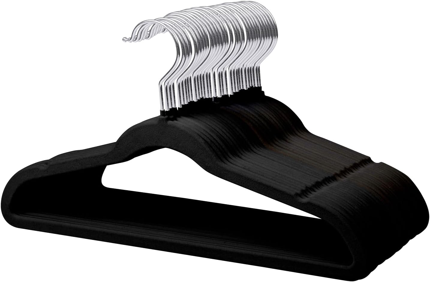 MangoKit Children's Velvet Non-Slip Hangers |32 Pack Space Saving Felt Hangers f...