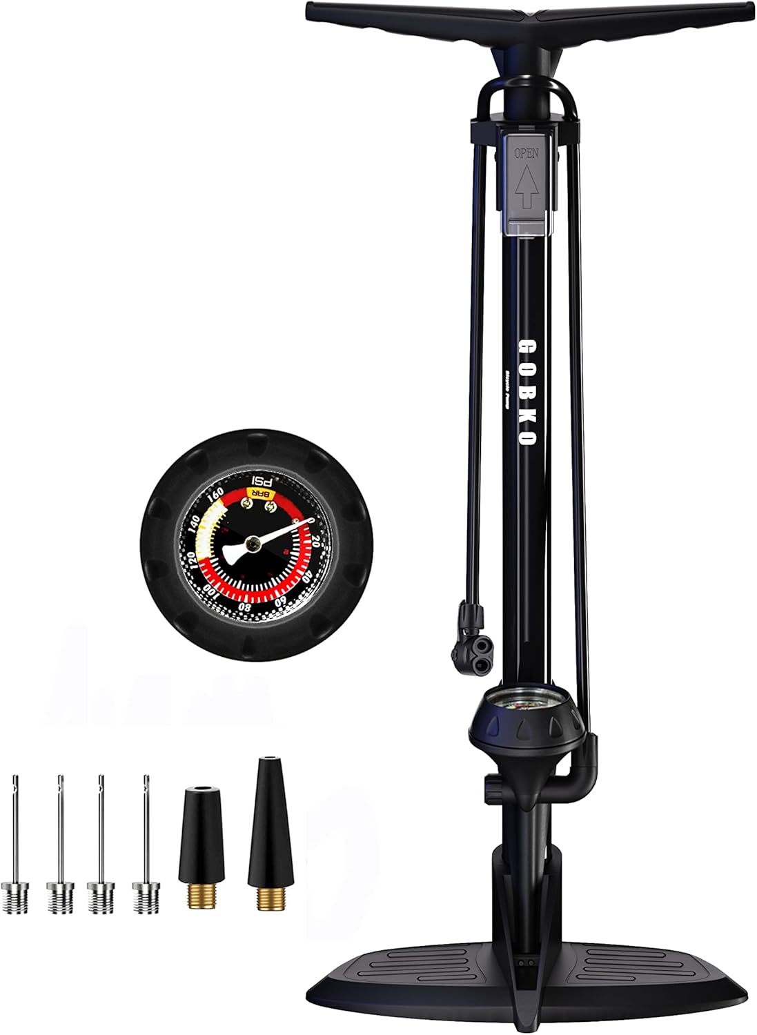 GOBKO Bike Pump, Special Bicycle Floor Pump with Gauge, Innovative Bicycle Pump...