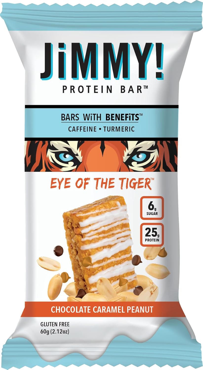 JiMMY'S! Functional Protein Bar - Caramel Chocolate Nut - Eye of the Tiger - 12...