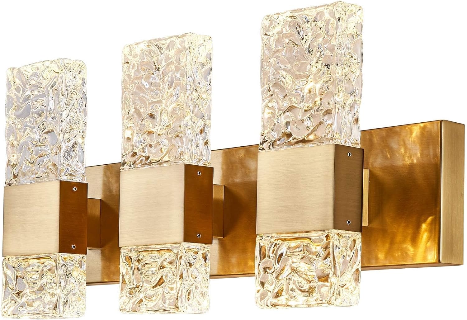 Gold Bathroom Vanity Lights, Modern 3 Light Fixtures Over Mirror, Innovative LED...