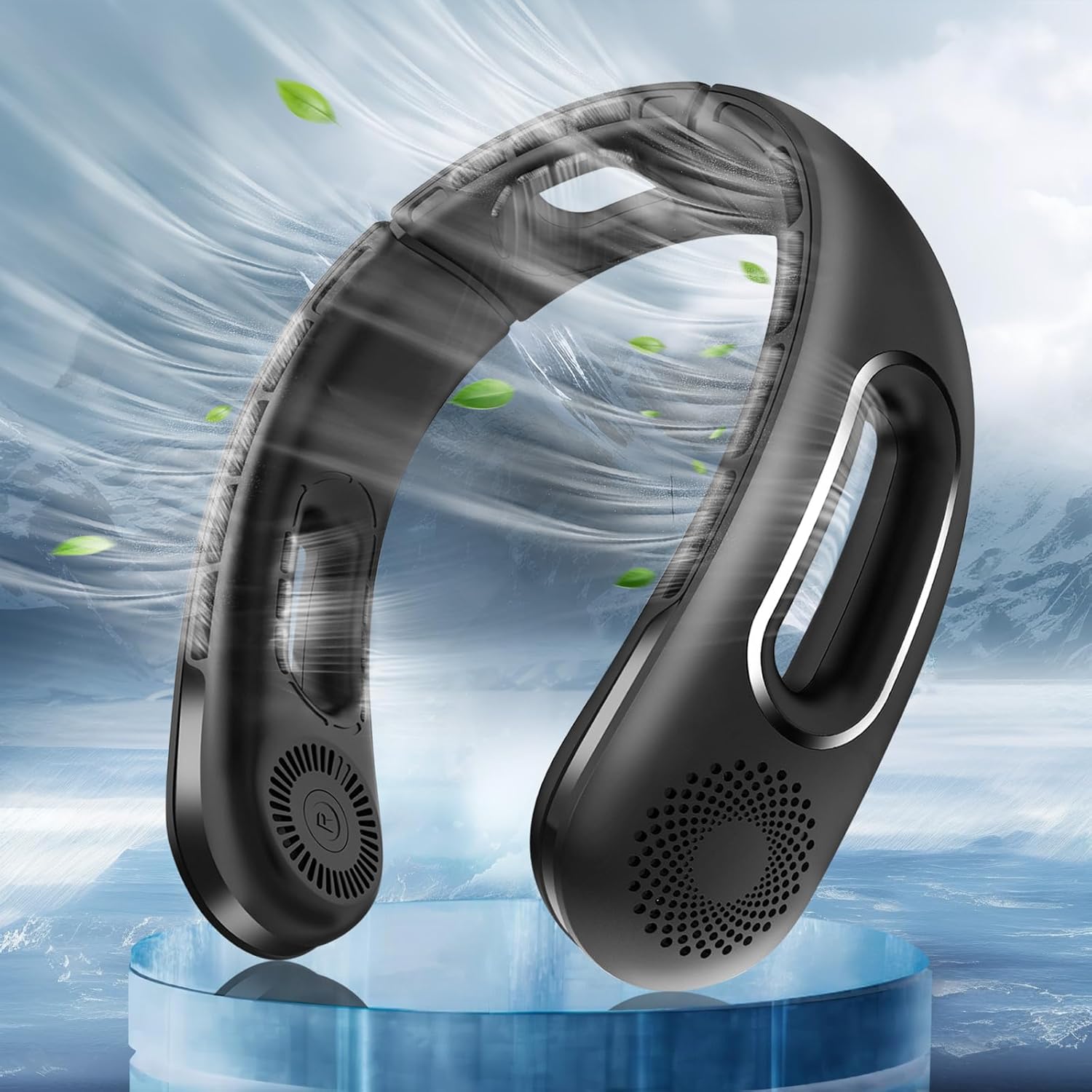 Neck Fan, Hands Free Bladeless Neck Fans Portable Rechargeable, 360° Cooling Nec...