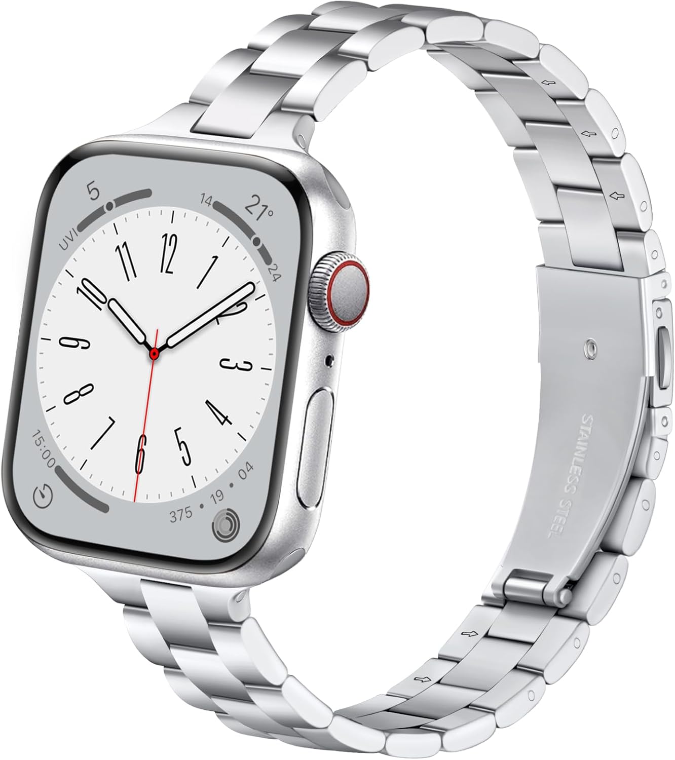 Thin Stainless Steel Bands, High-Quality Metal Straps Compatible with Apple Watc...