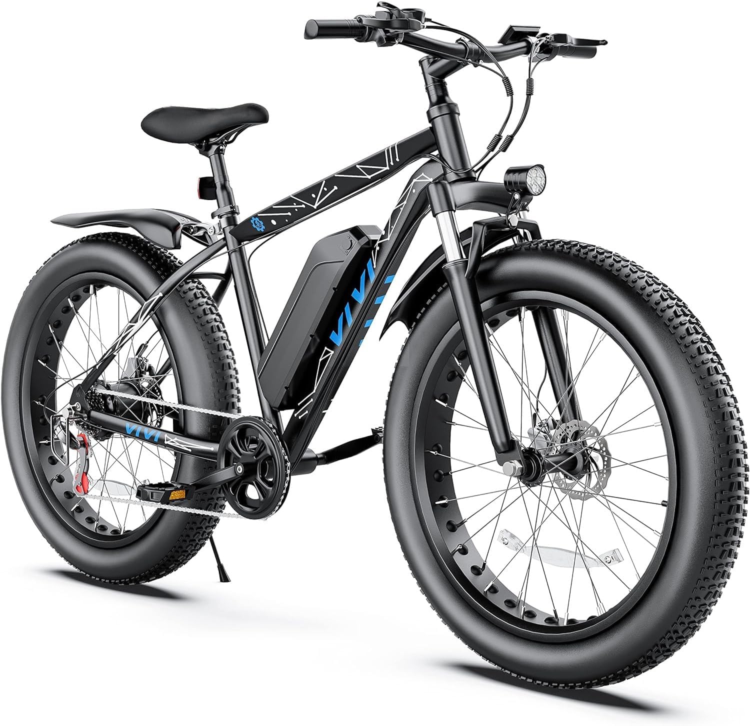Vivi Electric Bike, Special 26" x 4.0 Fat Tire Electric Bicycle, High-Performanc...