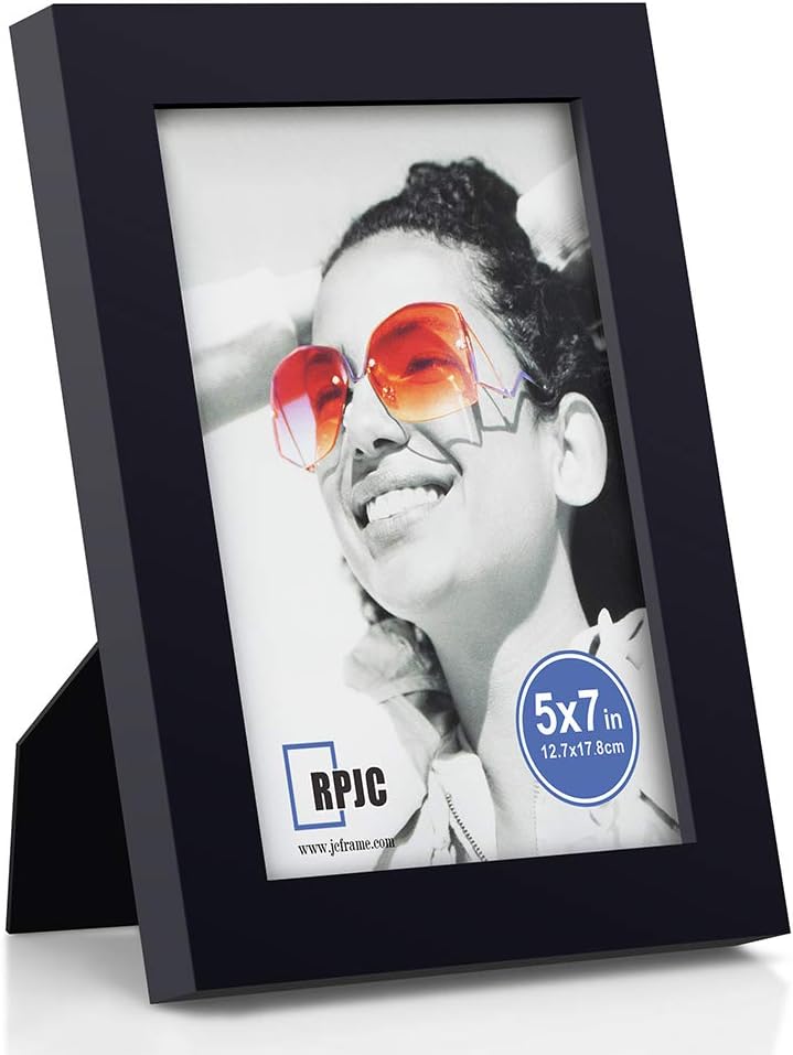 RPJC 5x7 Picture Frames Made of Solid Wood High Definition Glass for Table Top D...